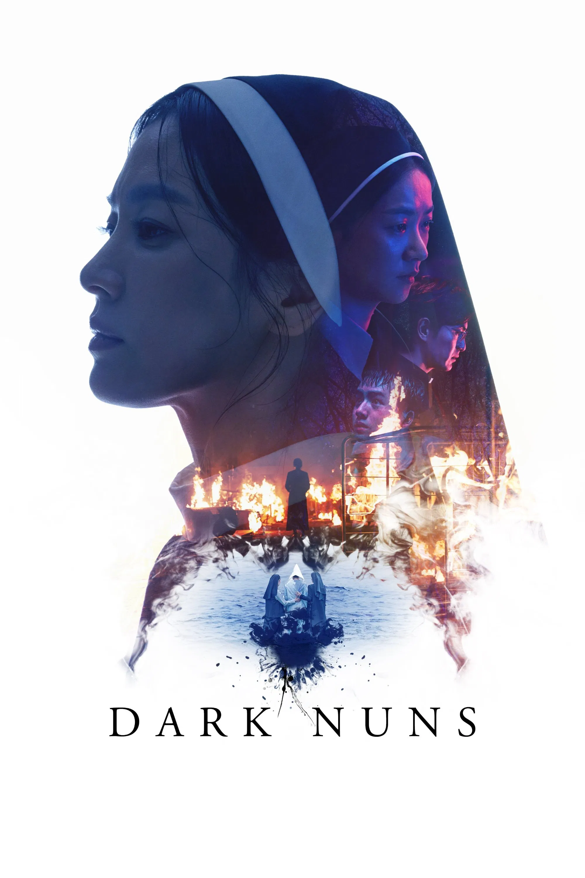 Poster chính thức của phim Phim Giật Gân, Phim Kinh Dị "Nữ Tu Bóng Tối" (Dark Nuns - 2025), với sự tham gia của diễn viên Song Hye-kyo và Jeon Yeo-been.