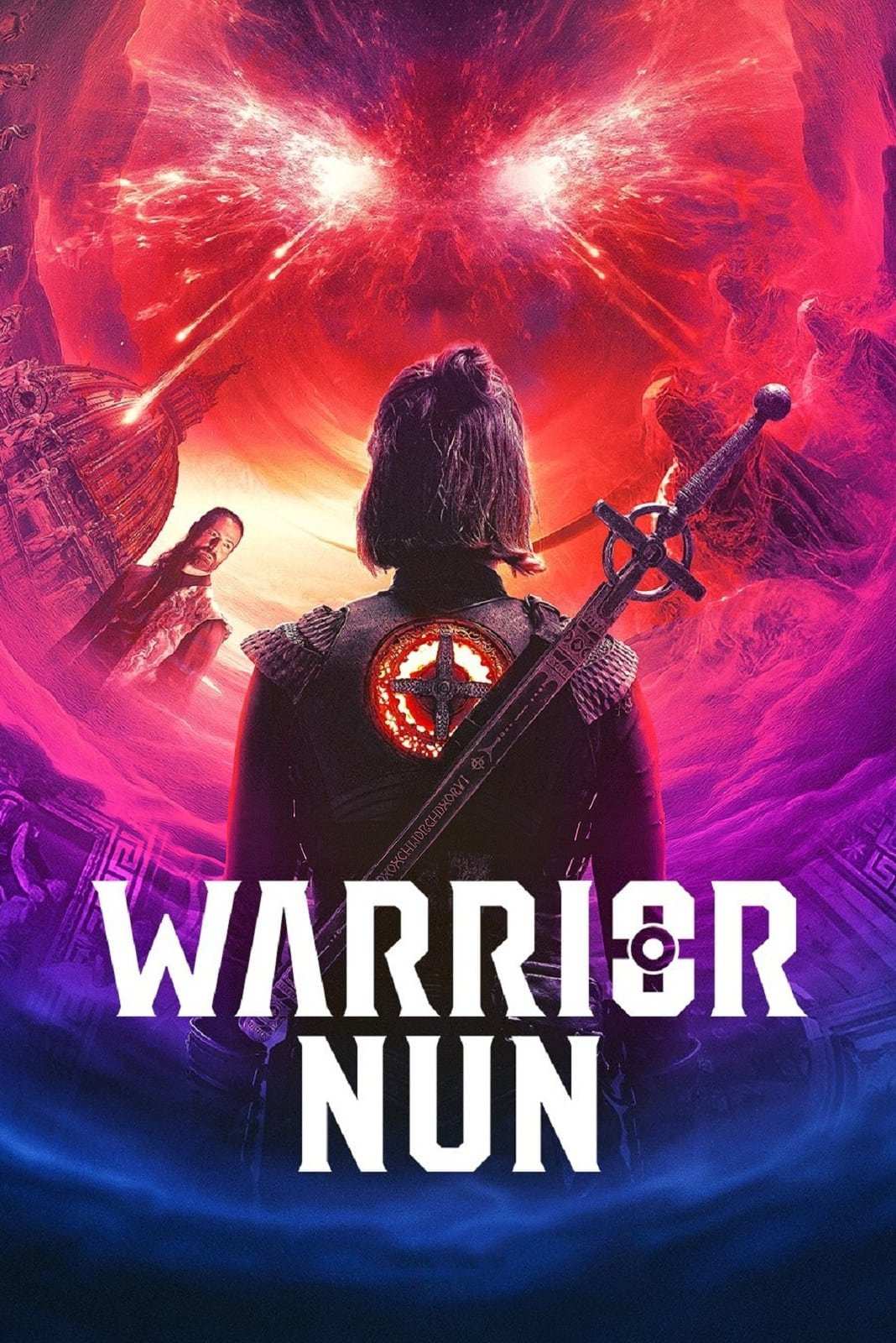 Poster chính thức của phim Phim Hành Động & Phiêu Lưu, Phim Tâm Lý "Nữ Tu Chiến Binh (Phần 1)" (Warrior Nun - 2020), với sự tham gia của diễn viên Alba Baptista và Thekla Reuten.
