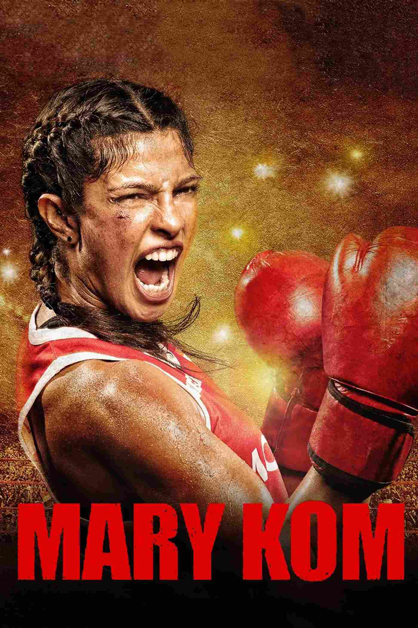 Poster chính thức của phim Phim Hành Động, Phim Tâm Lý "Nữ Võ Sĩ" (Mary Kom - 2014), với sự tham gia của diễn viên Priyanka Chopra Jonas và Darshan Kumaar.
