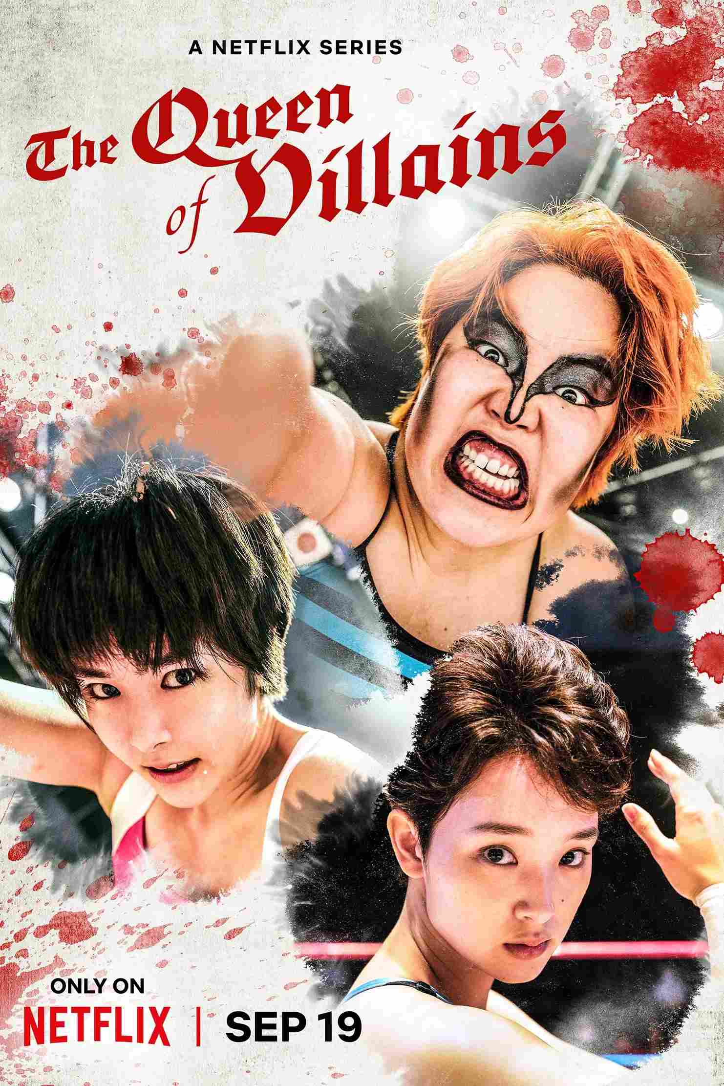 Poster chính thức của phim Phim Tâm Lý "Nữ vương phản diện" (The Queen of Villains - 2024), với sự tham gia của diễn viên Yuriyan Retriever và Erika Karata.