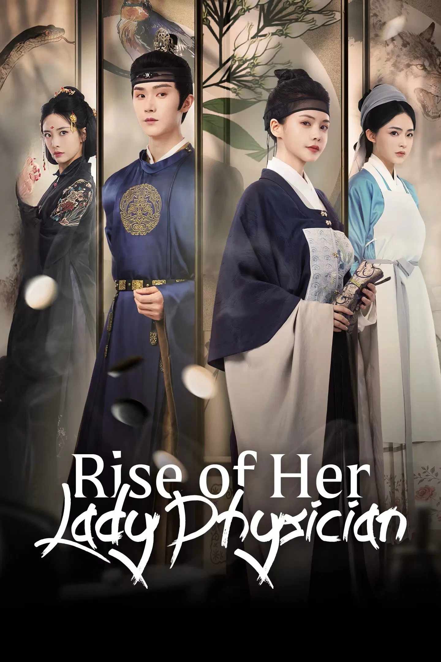 Poster chính thức của phim Phim Tâm Lý "Nữ Y Tiến Kích Lục" (Rise of Her Lady Physician - 2025), với sự tham gia của diễn viên Hong Xiao và Yang Ze.