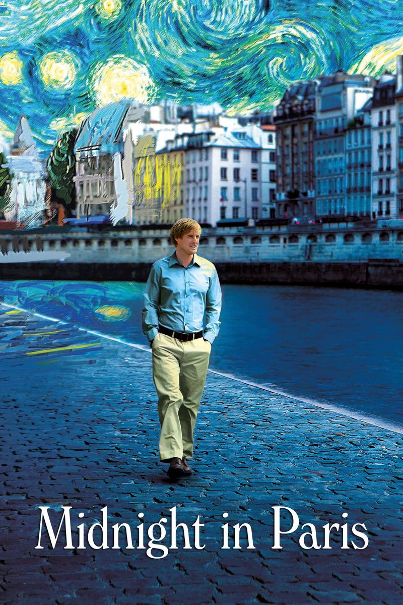 Poster chính thức của phim Phim Giả Tượng, Phim Hài "Nửa Đêm Ở Paris" (Midnight in Paris - 2011), với sự tham gia của diễn viên Owen Wilson và Rachel McAdams.