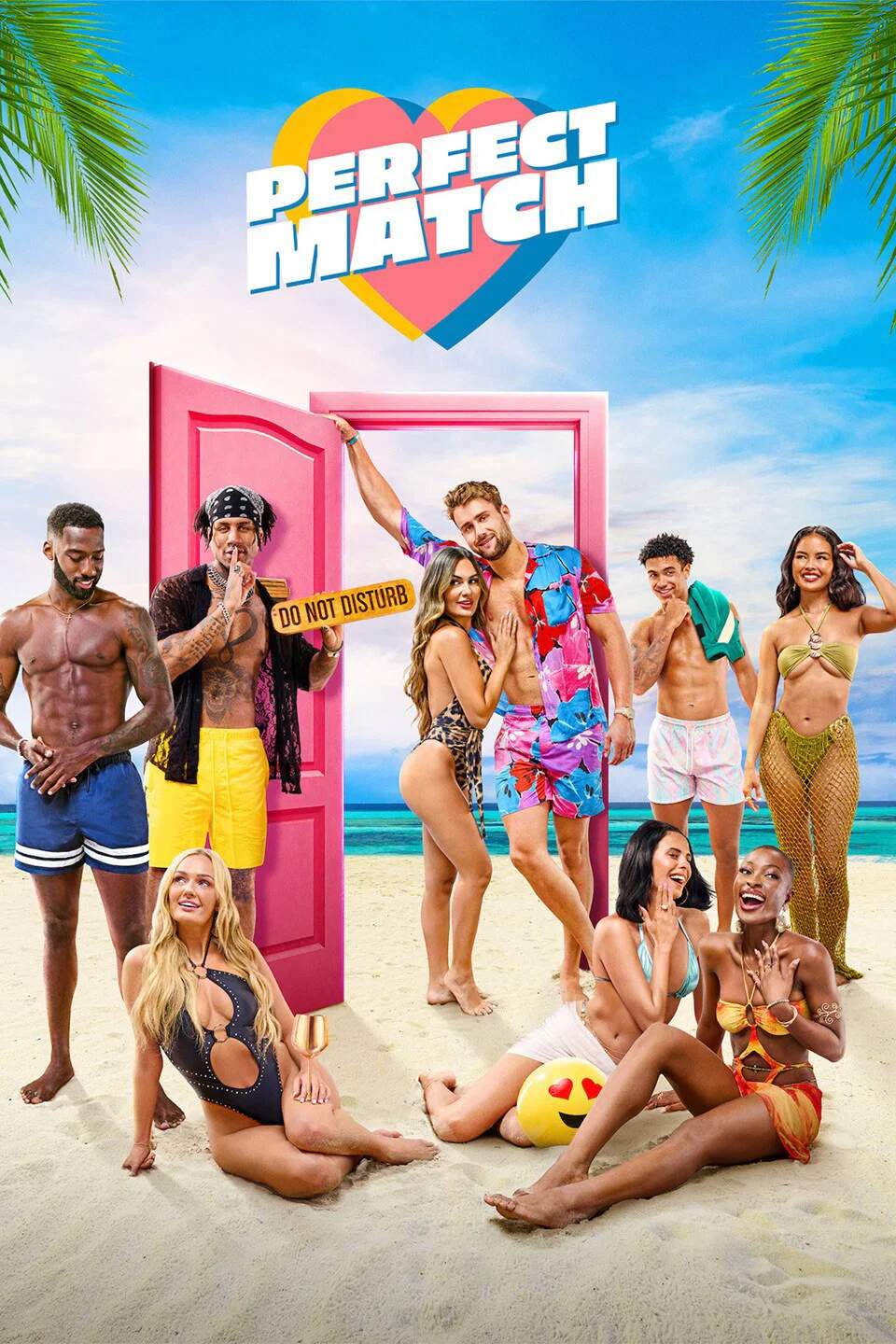 Poster chính thức của phim Truyền Hình Thực Tế "Nửa Kia Hoàn Hảo (Phần 4)" (Perfect Match - 2023), với sự tham gia của diễn viên Nick Lachey.