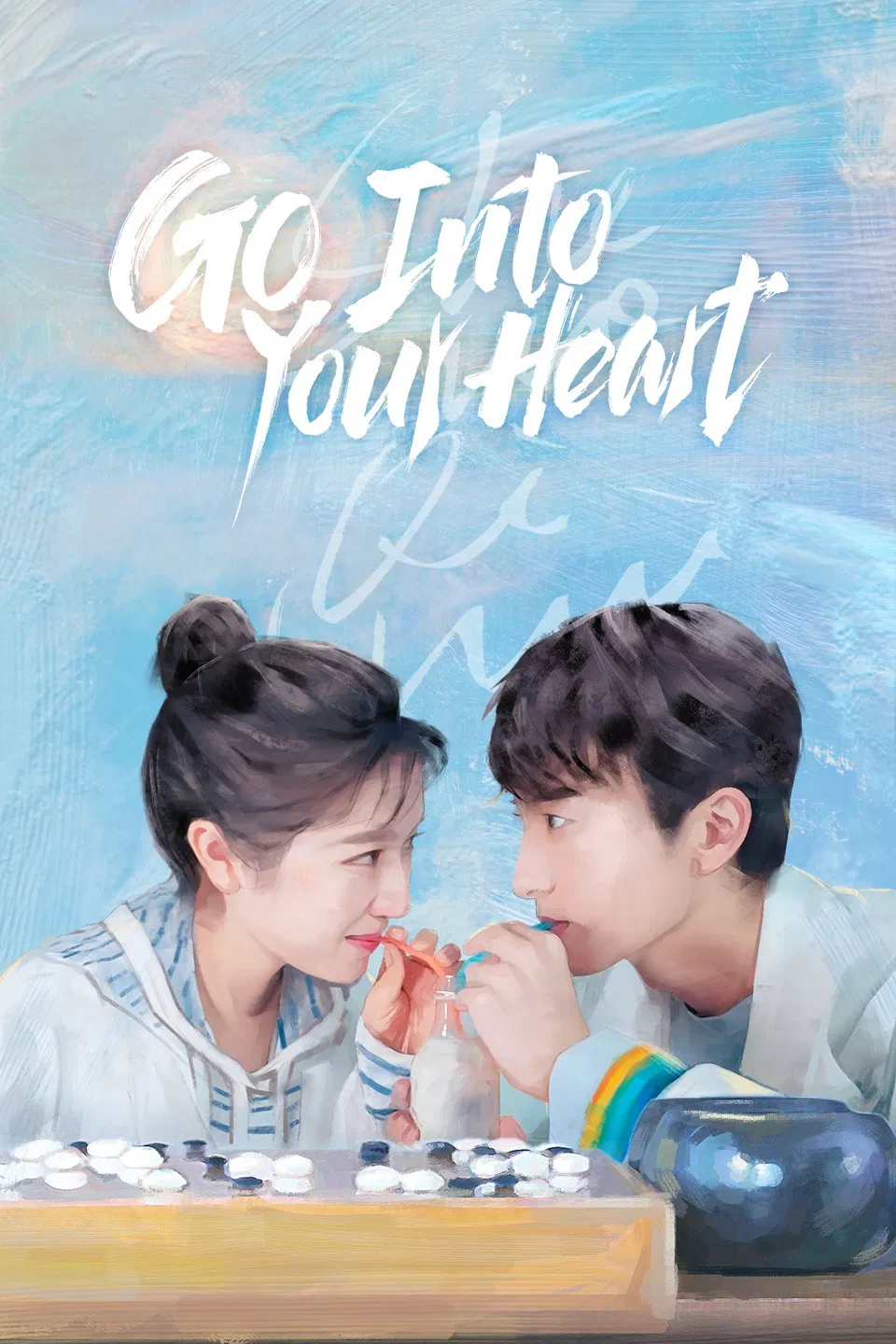 Poster chính thức của phim Phim Hài, Phim Tâm Lý "Nước Cờ Đi Vào Tim Em" (GO Into Your Heart - 2021), với sự tham gia của diễn viên Lý Lan Địch và Ngưu Tuấn Phong.