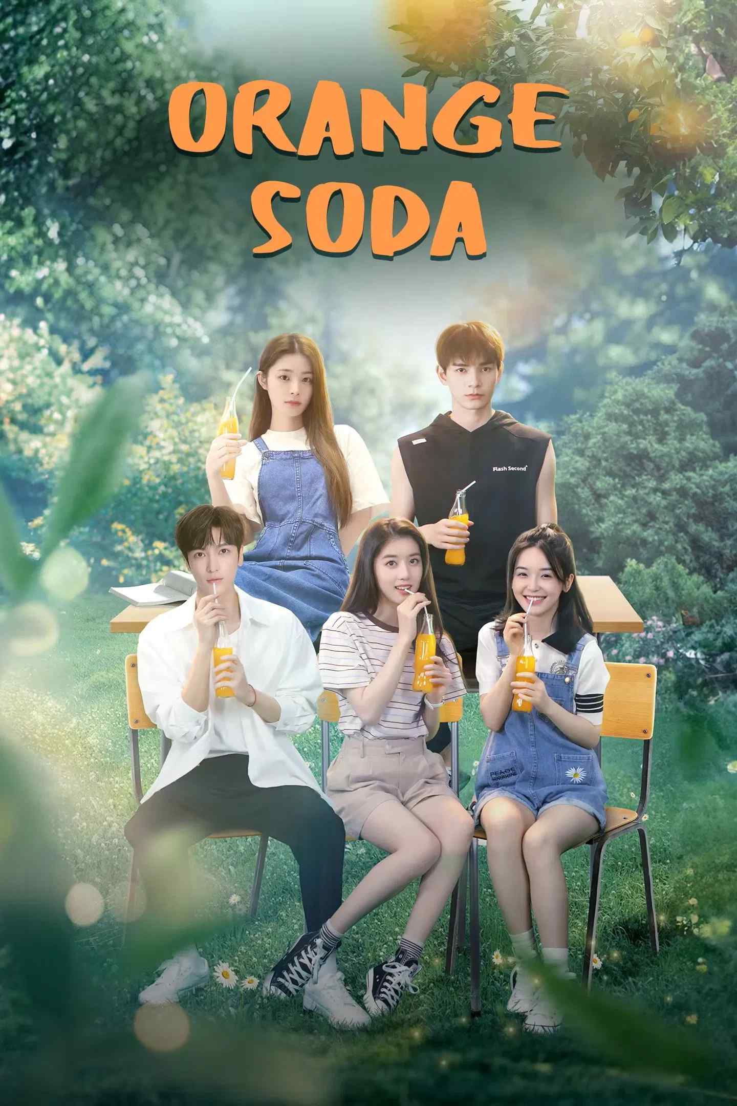 Poster chính thức của phim Phim Tâm Lý "Nước Quýt Có Ga" (Orange Soda - 2024), với sự tham gia của diễn viên Lý Khải Hinh và Hollis.
