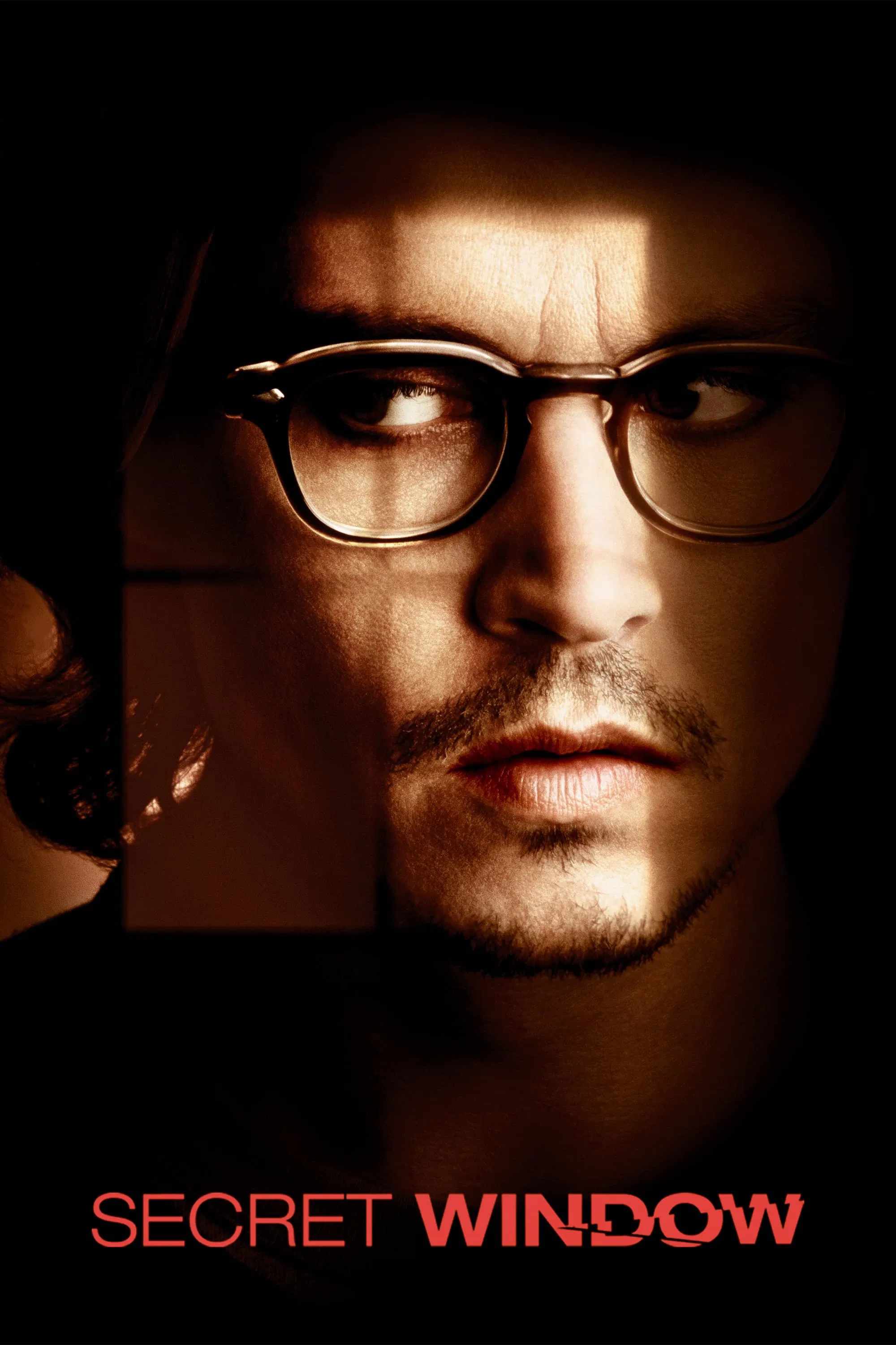 Poster chính thức của phim Phim Bí Ẩn, Phim Giật Gân "Ô Cửa Bí Mật" (Secret Window - 2004), với sự tham gia của diễn viên Johnny Depp và John Turturro.