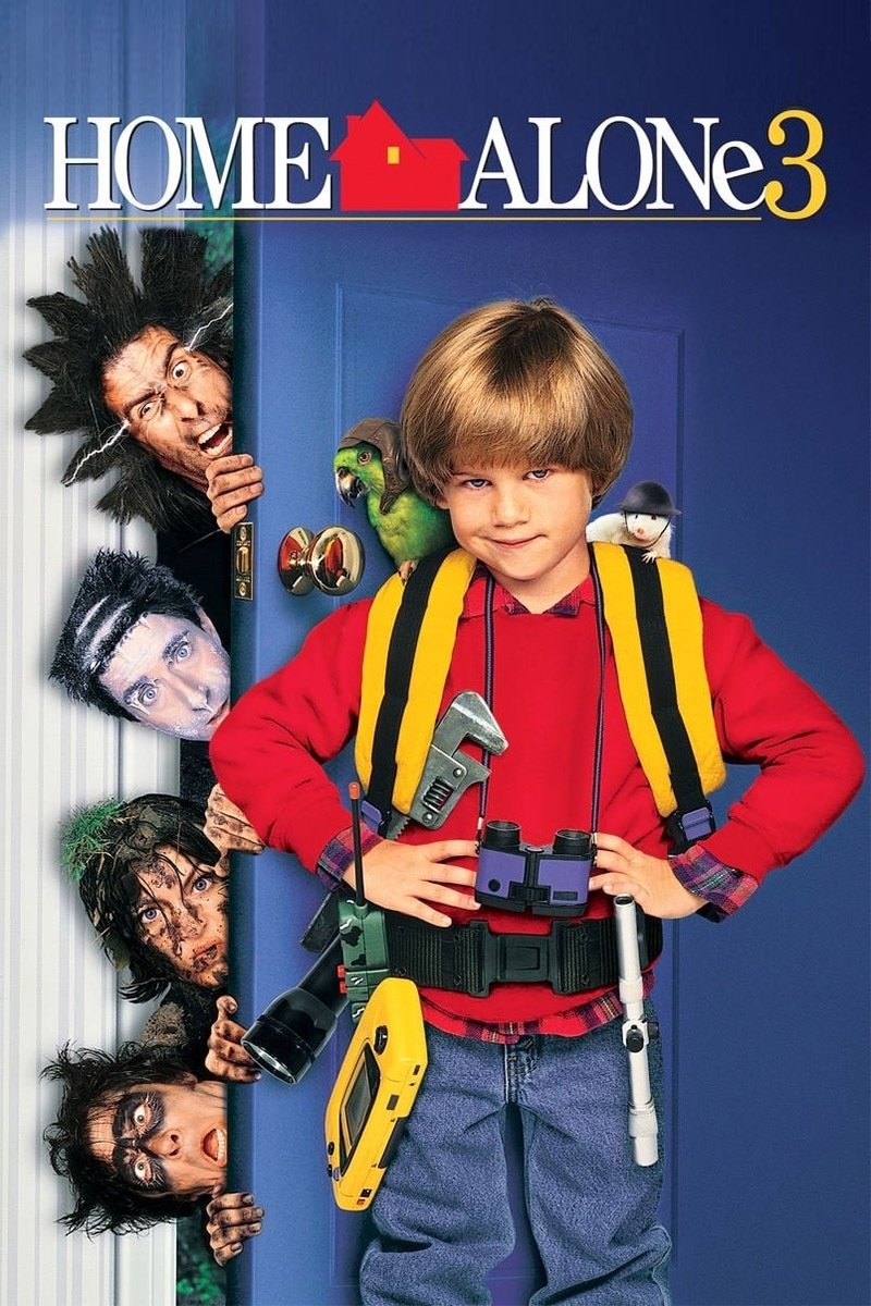 Poster chính thức của phim Phim Hài, Phim Gia Đình "Ở Nhà Một Mình 3" (Home Alone 3 - 1997), với sự tham gia của diễn viên Alex D. Linz và Olek Krupa.