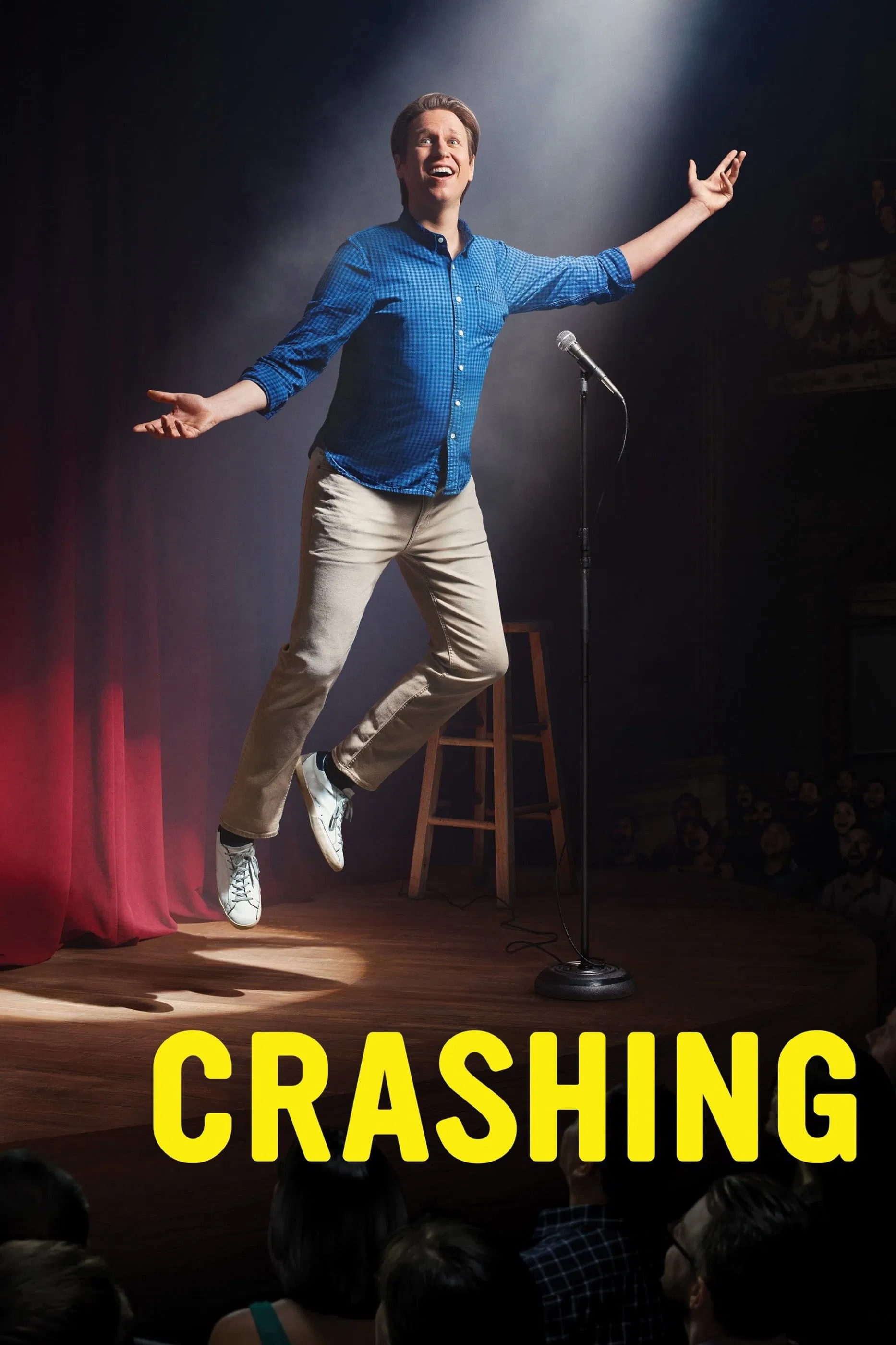 Poster chính thức của phim Phim Hài, Phim Tâm Lý "Ở Nhờ (Phần 1)" (Crashing - 2017), với sự tham gia của diễn viên Pete Holmes và Artie Lange.