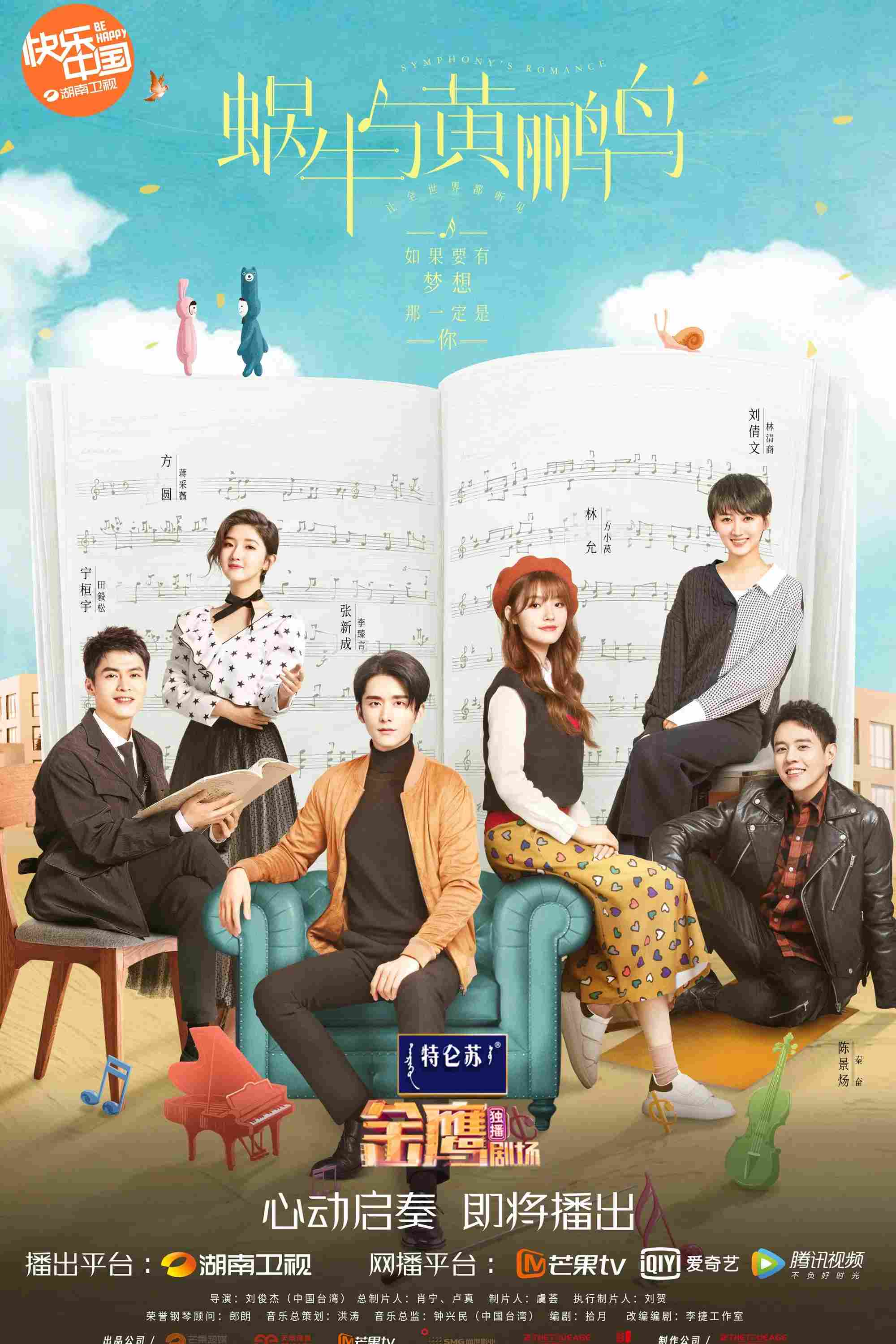 Poster chính thức của phim Phim Tâm Lý "Ốc Sên Và Chim Vàng Anh" (Symphony's Romance - 2020), với sự tham gia của diễn viên Trương Tân Thành và Lâm Duẫn.