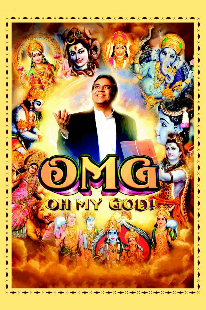 Poster chính thức của phim Phim Hài, Phim Tâm Lý "Ôi Thánh Thần Ơi" (OMG: Oh My God! - 2012), với sự tham gia của diễn viên Paresh Rawal và Akshay Kumar.