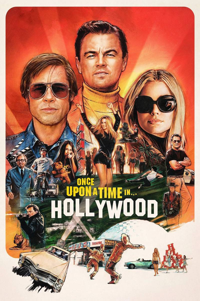 Poster chính thức của phim Phim Hài, Phim Tâm Lý "Once Upon A Time… In Hollywood" (Once Upon a Time... in Hollywood - 2019), với sự tham gia của diễn viên Leonardo DiCaprio và Brad Pitt.