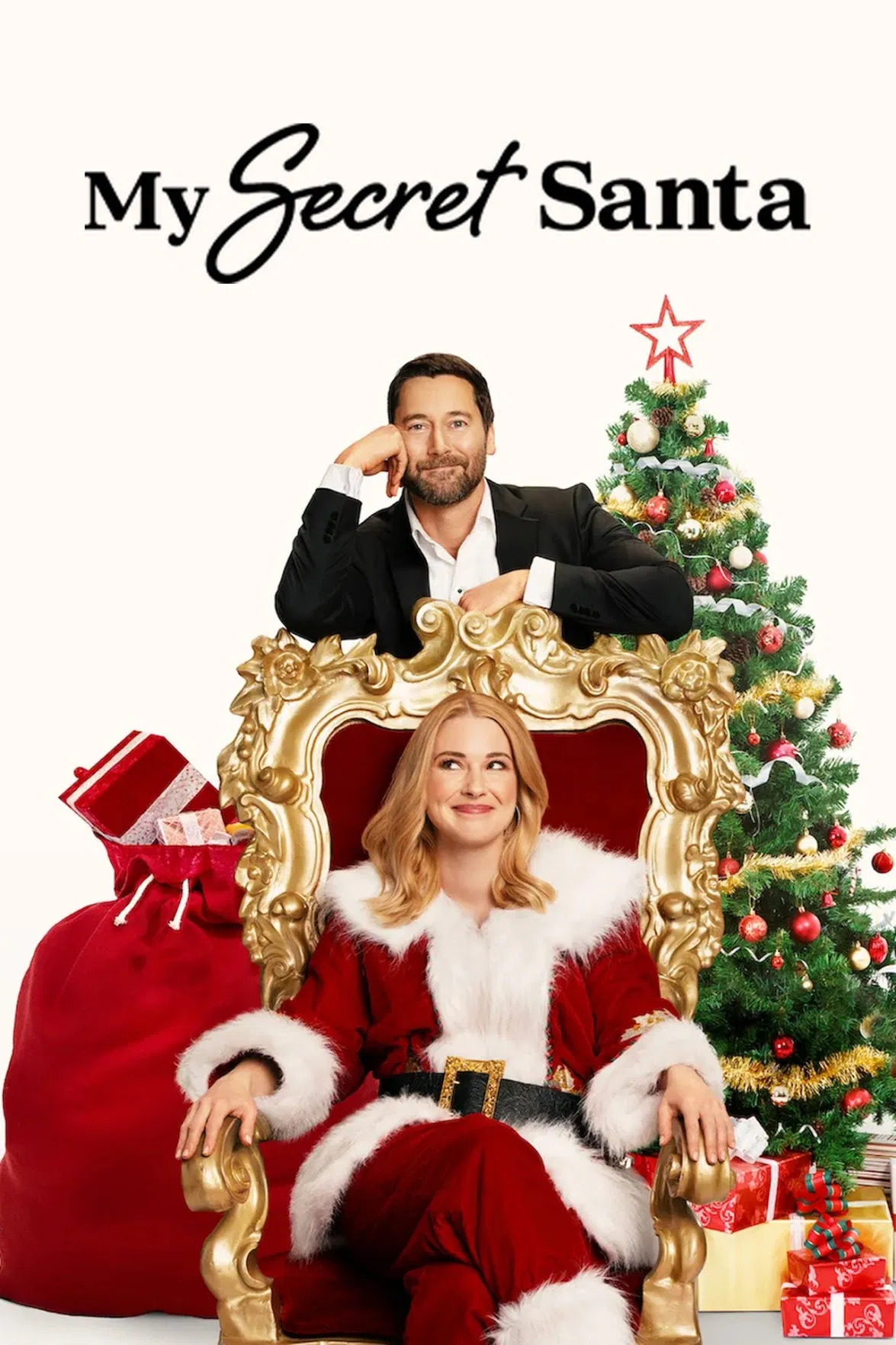 Poster chính thức của phim Phim Hài, Phim Tình Cảm "Ông già Noel bí mật của tôi" (My Secret Santa - 2025), với sự tham gia của diễn viên Alexandra Breckenridge và Ryan Eggold.