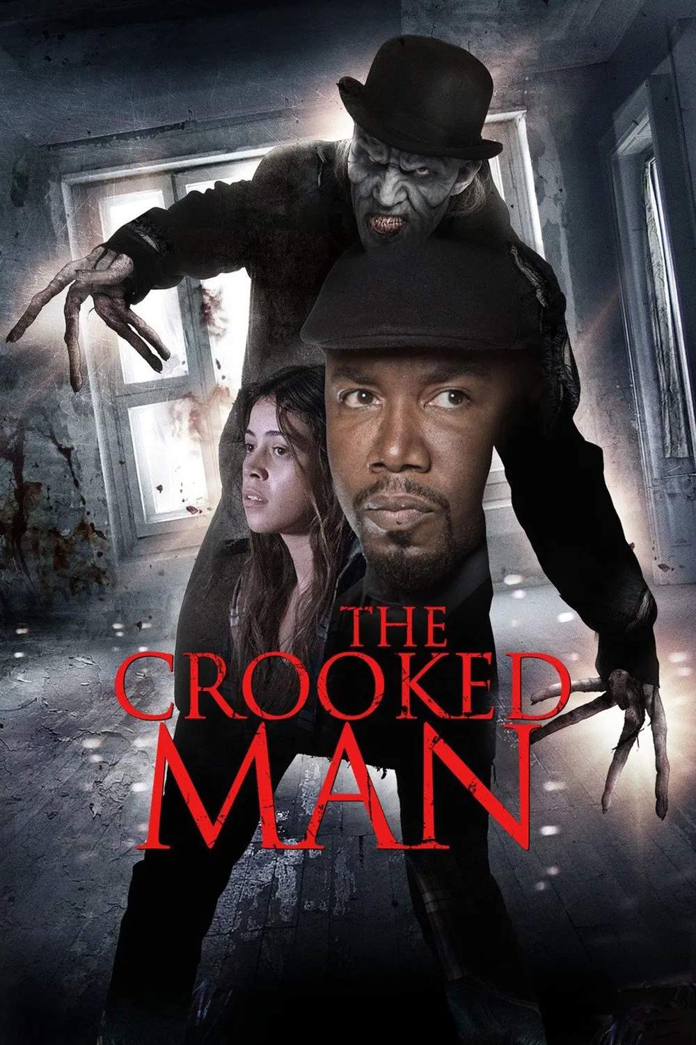 Poster chính thức của phim Phim Kinh Dị "Ông Kẹ Trở Lại" (The Crooked Man - 2016), với sự tham gia của diễn viên Michael Jai White và Angelique Rivera.