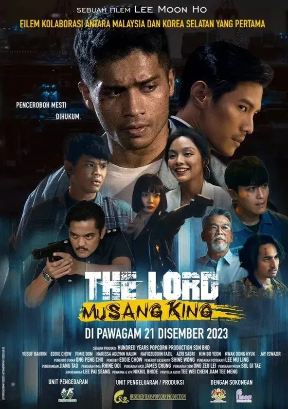 Poster chính thức của phim Phim Hành Động, Phim Hình Sự "Ông Trùm Miêu Sơn Vương" (The Lord Musang King - 2023), với sự tham gia của diễn viên Yusuf Bahrin và Fimie Don.