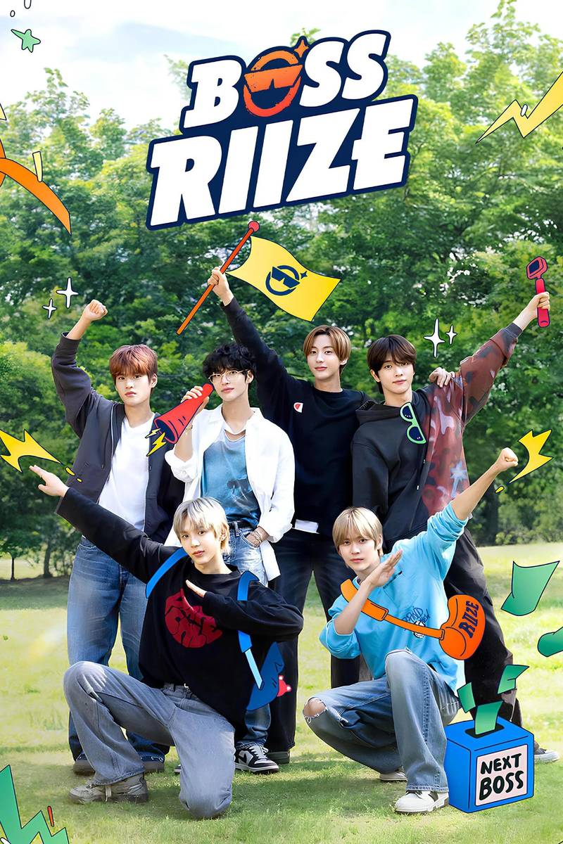 Poster chính thức của phim Truyền Hình Thực Tế "Ông Trùm RIIZE" (BOSS RIIZE - 2024).