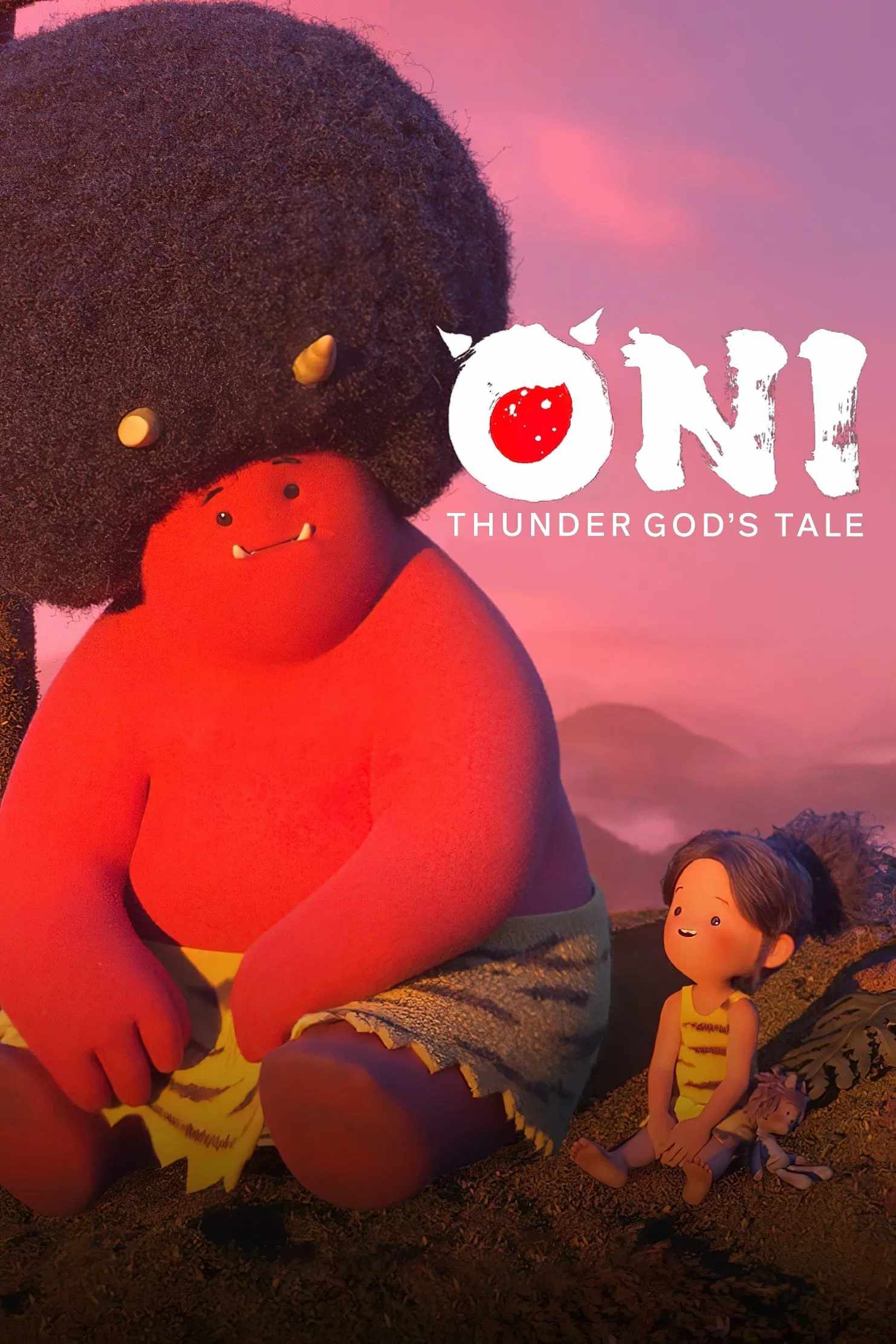 Poster chính thức của phim Phim Hoạt Hình, Phim Hành Động & Phiêu Lưu "ONI: Sự Tích Thần Sấm" (ONI: Thunder God's Tale - 2022), với sự tham gia của diễn viên Momona Tamada và Craig Robinson.