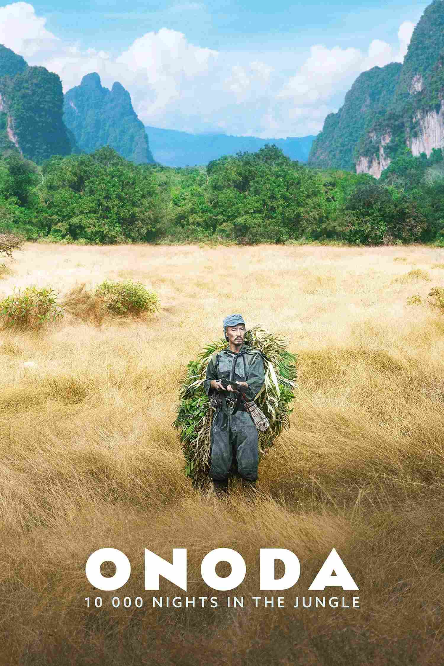 Poster chính thức của phim Phim Tâm Lý, Phim Phiêu Lưu "Onoda, 10 000 nuits dans la jungle" (Onoda: 10,000 Nights in the Jungle - 2021), với sự tham gia của diễn viên Yuya Endo và Kanji Tsuda.