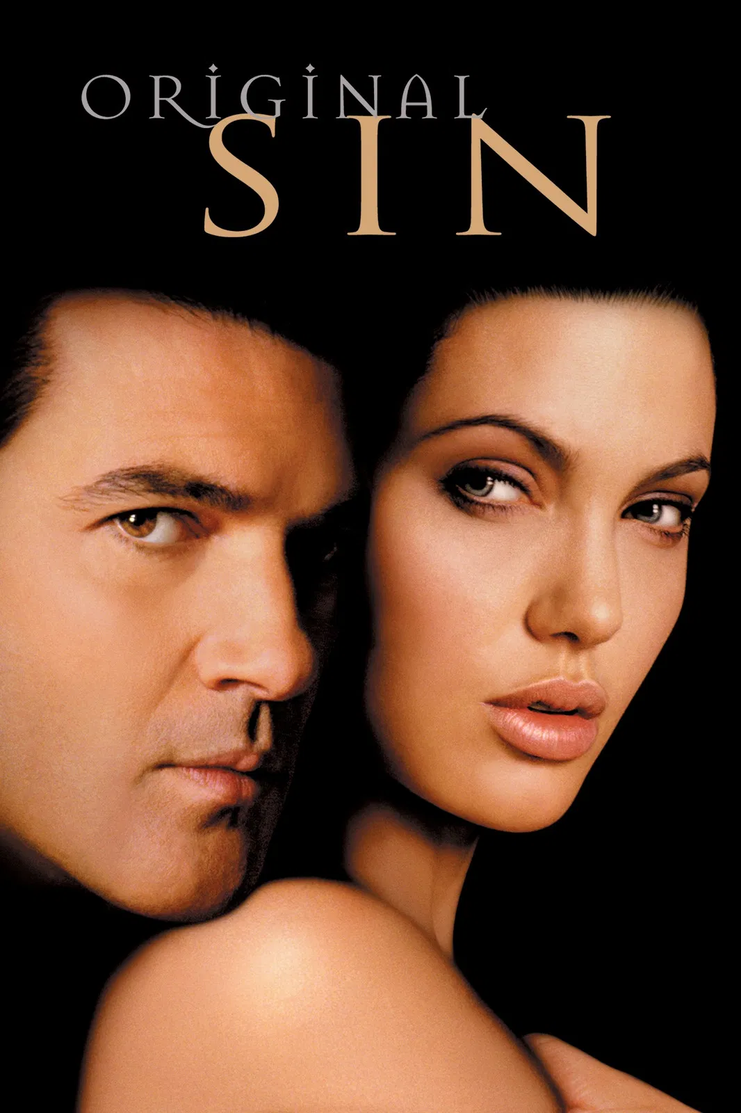 Poster chính thức của phim Phim Giật Gân, Phim Tâm Lý "Original Sin" (Original Sin - 2001), với sự tham gia của diễn viên Angelina Jolie và Antonio Banderas.