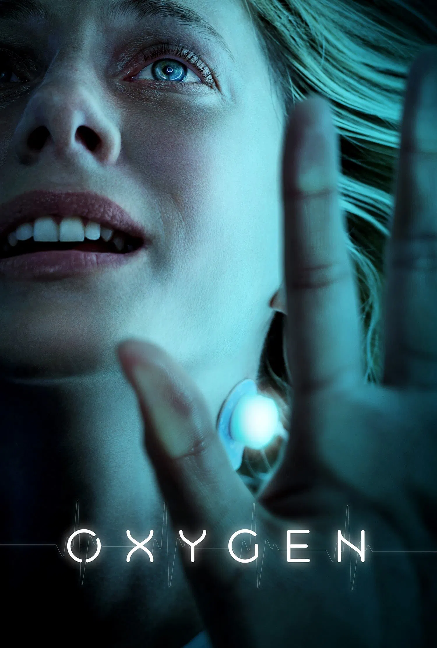 Poster chính thức của phim Phim Viễn Tưởng, Phim Giật Gân "Oxygen" (Oxygen - 2021), với sự tham gia của diễn viên Mélanie Laurent và Mathieu Amalric.