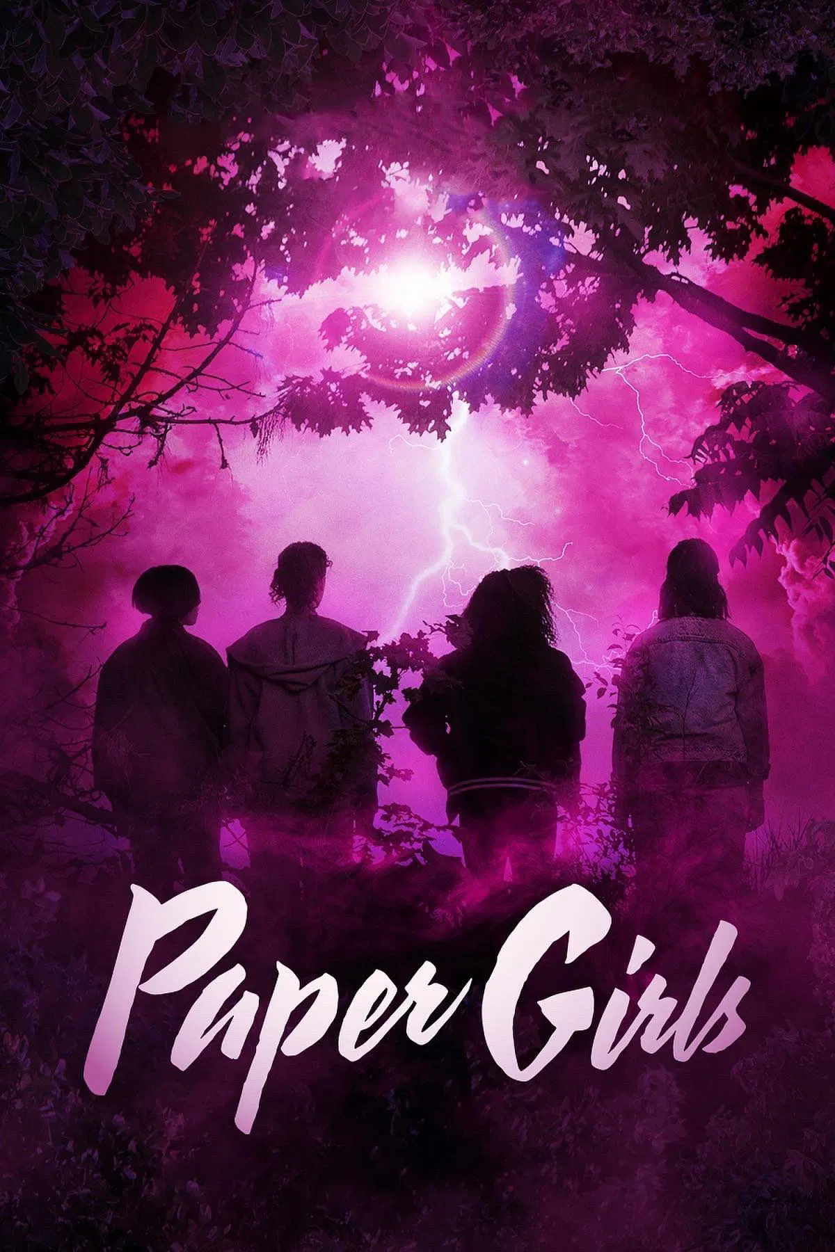 Poster chính thức của phim Phim Tâm Lý, Phim Bí Ẩn "Paper Girls" (Paper Girls - 2022), với sự tham gia của diễn viên Camryn Jones và Riley Lai Nelet.