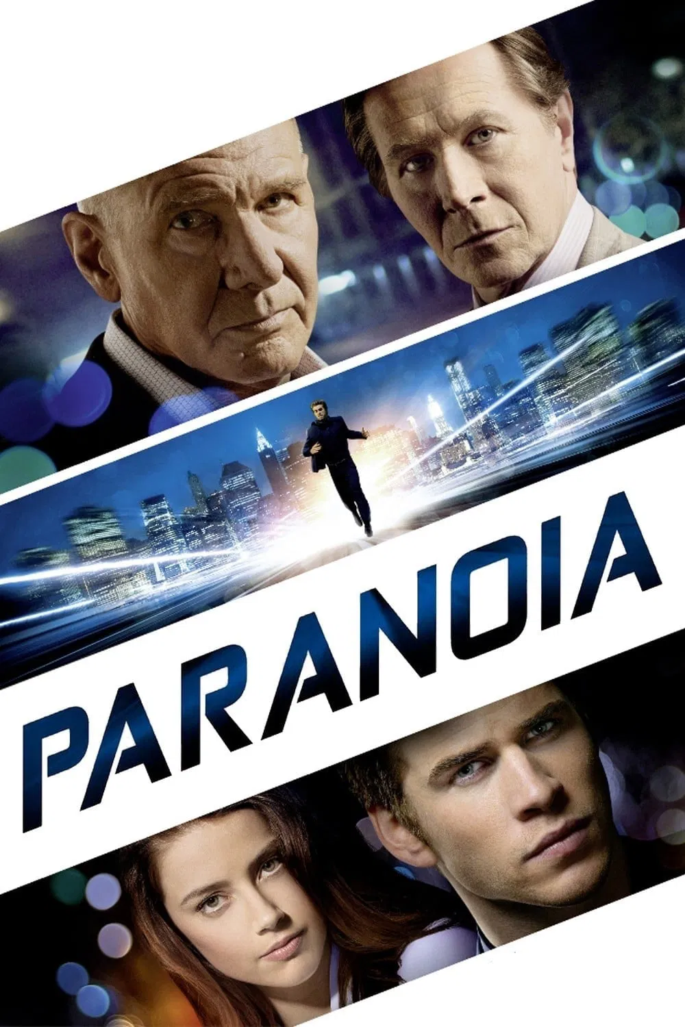 Poster chính thức của phim Phim Tâm Lý, Phim Giật Gân "Paranoia" (Paranoia - 2013), với sự tham gia của diễn viên Liam Hemsworth và Harrison Ford.