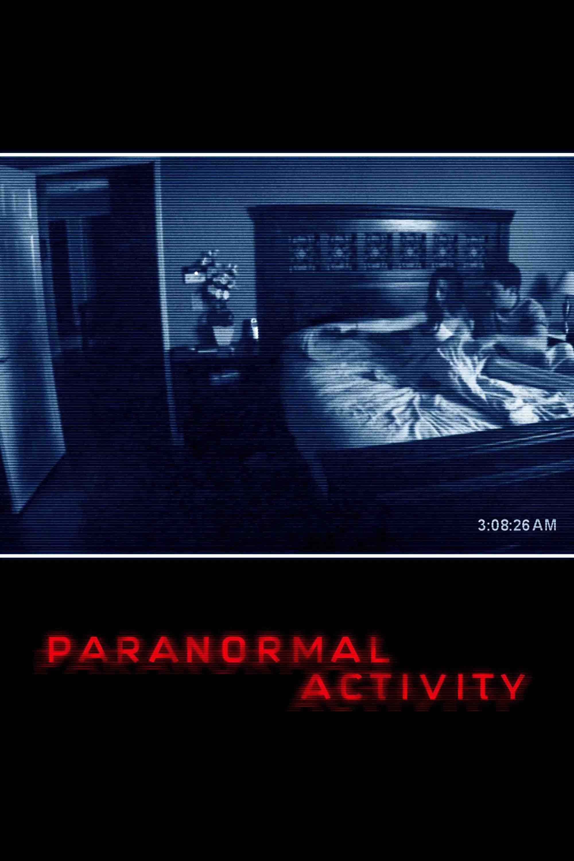 Poster chính thức của phim Phim Kinh Dị, Phim Bí Ẩn "Paranormal Activity" (Paranormal Activity - 2007), với sự tham gia của diễn viên Katie Featherston và Micah Sloat.