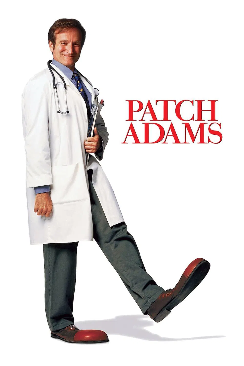 Poster chính thức của phim Phim Hài, Phim Tâm Lý "Bác Sĩ Patch Adams" (Patch Adams - 1998), với sự tham gia của diễn viên Robin Williams và Monica Potter.