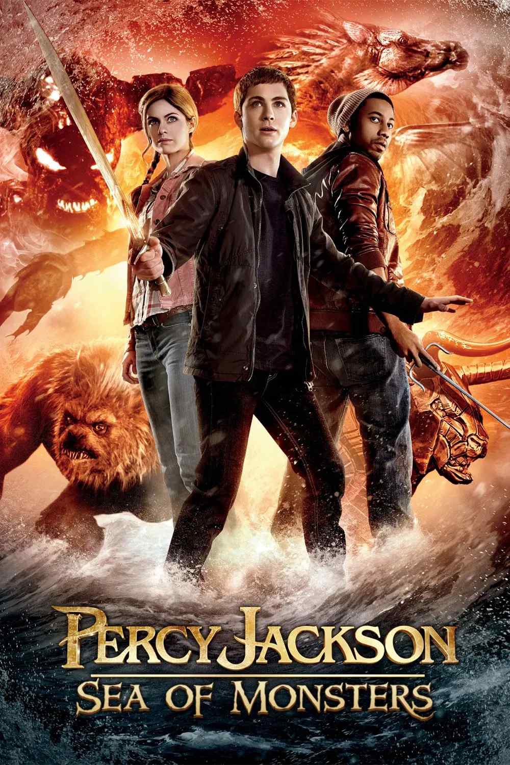Poster chính thức của phim Phim Phiêu Lưu, Phim Gia Đình "Percy Jackson: Biển Quái Vật" (Percy Jackson: Sea of Monsters - 2013), với sự tham gia của diễn viên Logan Lerman và Brandon T. Jackson.
