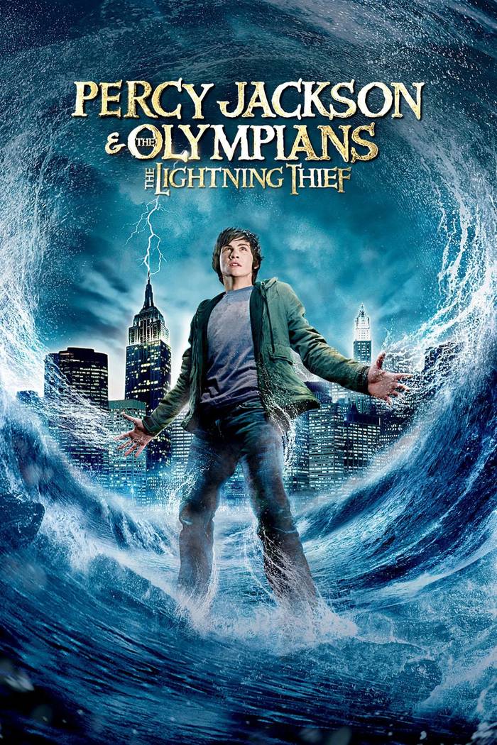 Poster chính thức của phim Phim Phiêu Lưu, Phim Giả Tượng "Percy Jackson: Kẻ Cắp Tia Chớp" (Percy Jackson & the Olympians: The Lightning Thief - 2010), với sự tham gia của diễn viên Logan Lerman và Brandon T. Jackson.