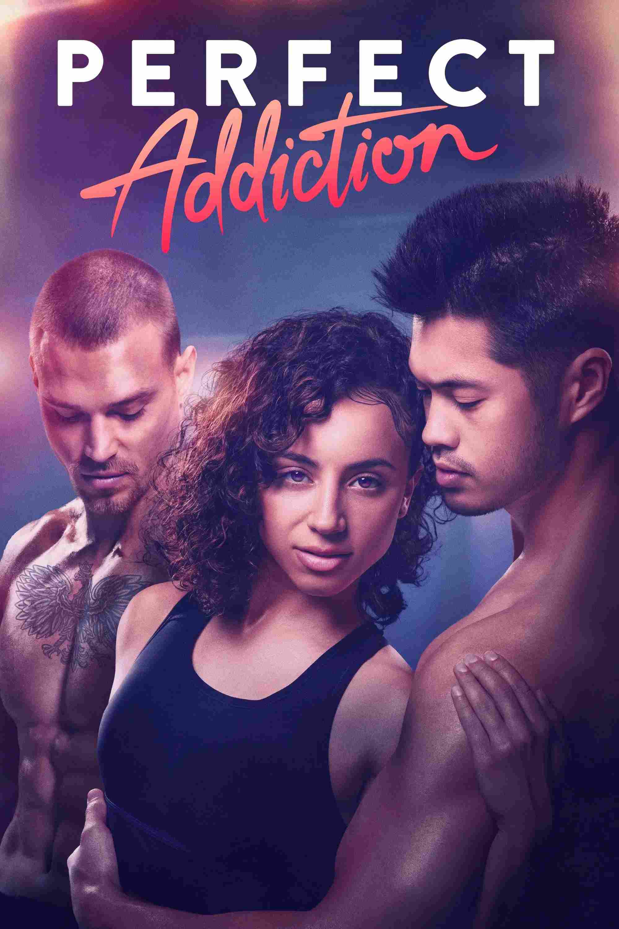 Poster chính thức của phim Phim Tâm Lý, Phim Tình Cảm "Trả Thù" (Perfect Addiction - 2023), với sự tham gia của diễn viên Kiana Madeira và Ross Butler.
