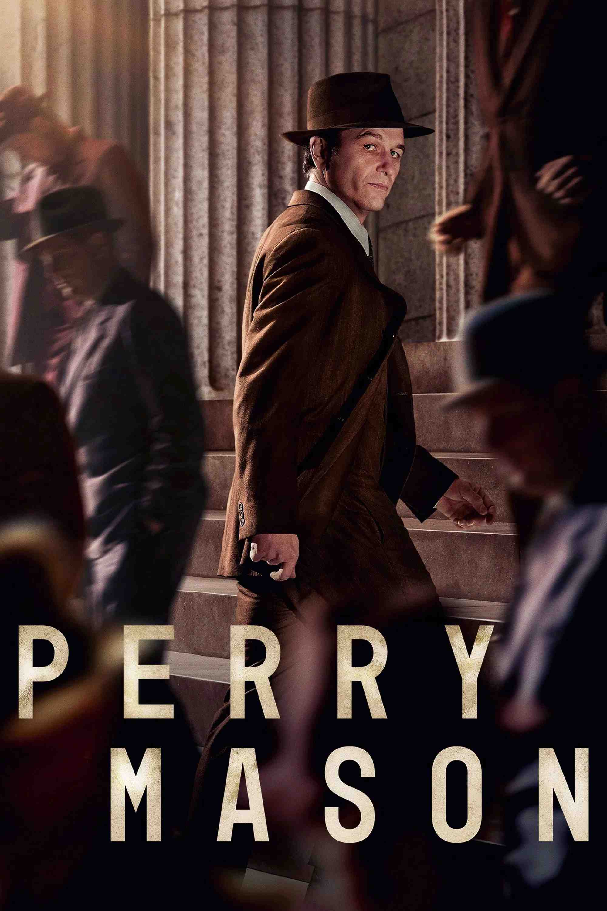 Poster chính thức của phim Phim Tâm Lý, Phim Bí Ẩn "Perry Mason (Phần 1)" (Perry Mason - 2020), với sự tham gia của diễn viên Matthew Rhys và Juliet Rylance.