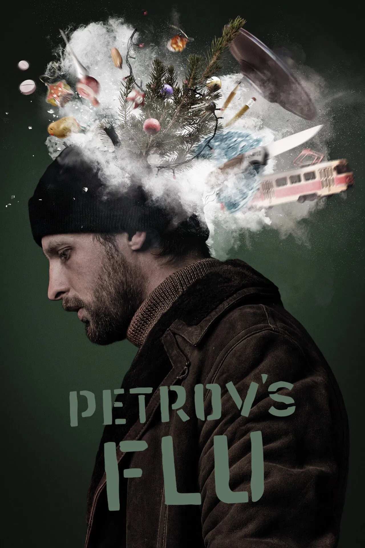 Poster chính thức của phim Phim Tâm Lý, Phim Viễn Tưởng "Petrov's Flu" (Petrov's Flu - 2021), với sự tham gia của diễn viên Semen Serzin và Chulpan Khamatova.
