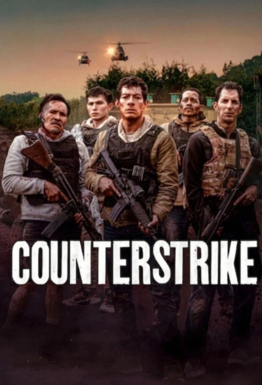 Poster chính thức của phim Phim Hành Động, Phim Phiêu Lưu "Phản Công" (Counterattack - 2025), với sự tham gia của diễn viên Luis Alberti và Noé Hernández.