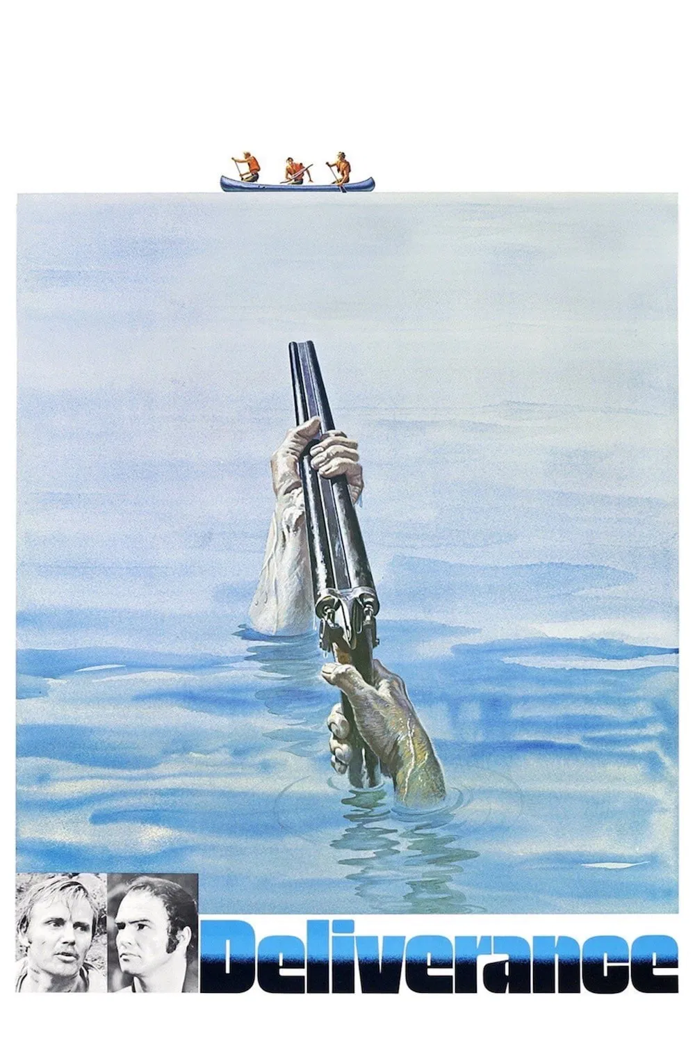 Poster chính thức của phim Phim Tâm Lý, Phim Phiêu Lưu "Phán Quyết" (Deliverance - 1972), với sự tham gia của diễn viên Jon Voight và Burt Reynolds.