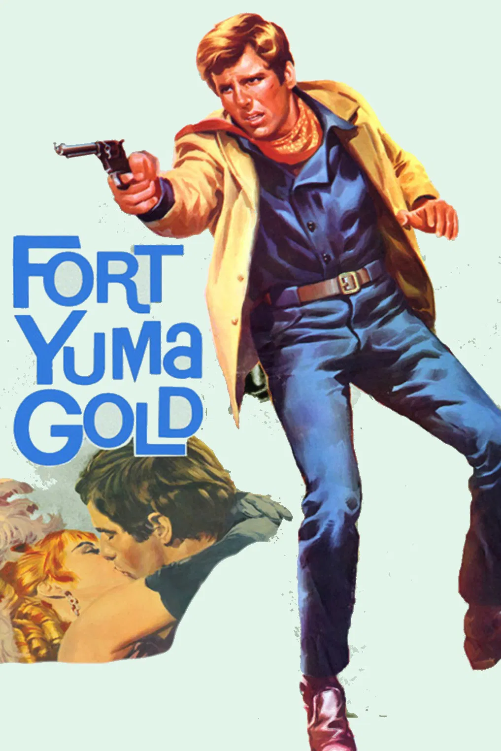 Poster chính thức của phim Phim Miền Tây, Phim Chiến Tranh "Pháo đài vàng Yuma" (Fort Yuma Gold - 1966), với sự tham gia của diễn viên Giuliano Gemma và Dan Vadis.