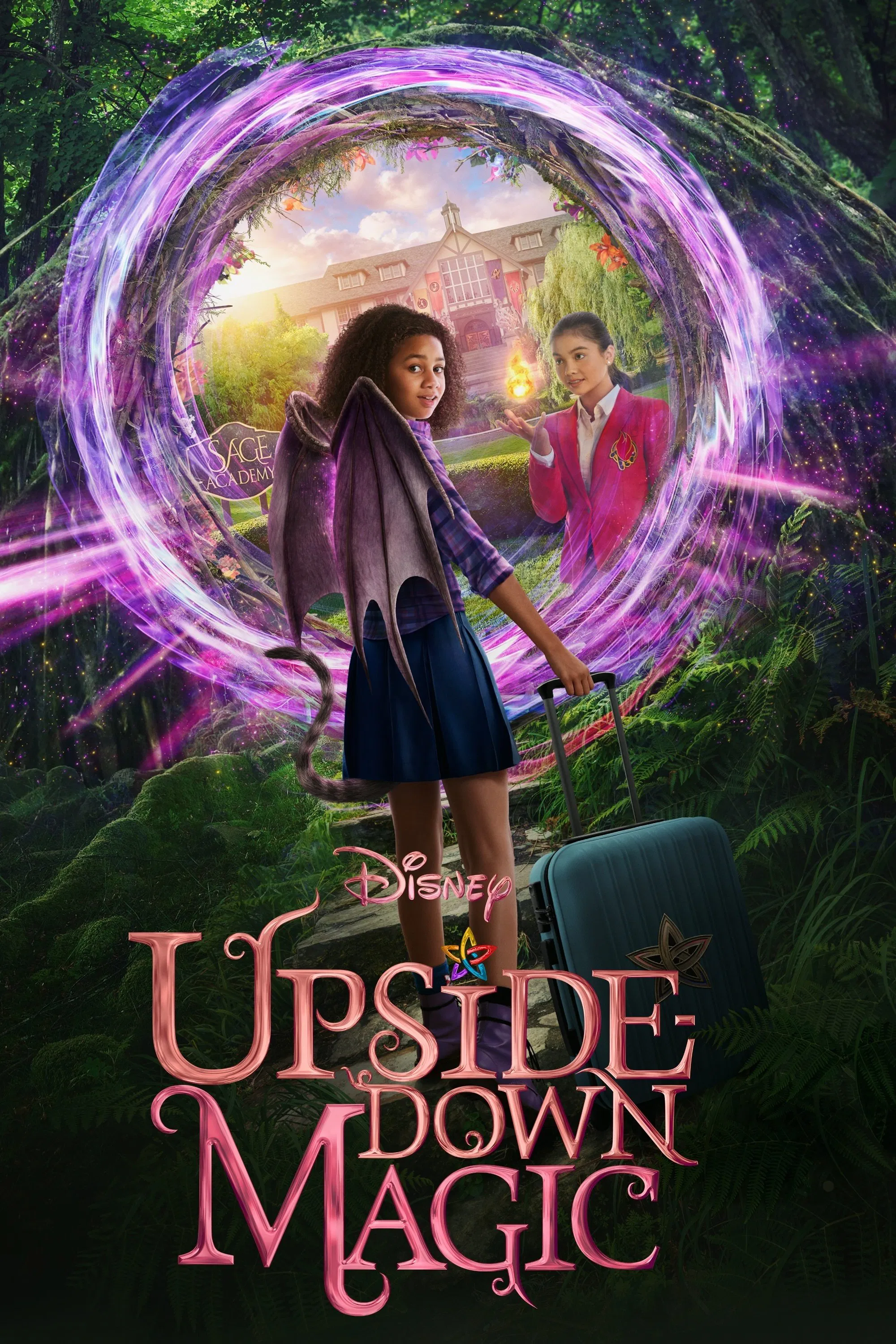 Poster chính thức của phim Phim Giả Tượng, Phim Gia Đình "Phép Thuật Ngược Đời" (Upside-Down Magic - 2020), với sự tham gia của diễn viên Izabela Rose và Siena Agudong.
