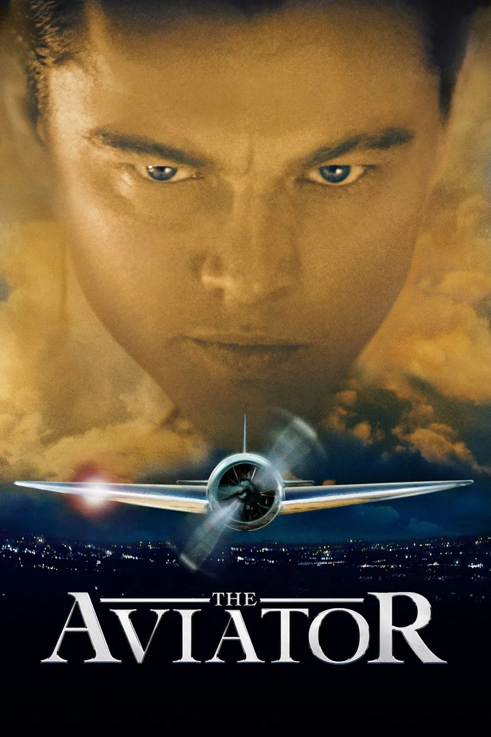 Poster chính thức của phim Phim Tâm Lý "Phi Công Tỷ Phú" (The Aviator - 2004), với sự tham gia của diễn viên Leonardo DiCaprio và Cate Blanchett.