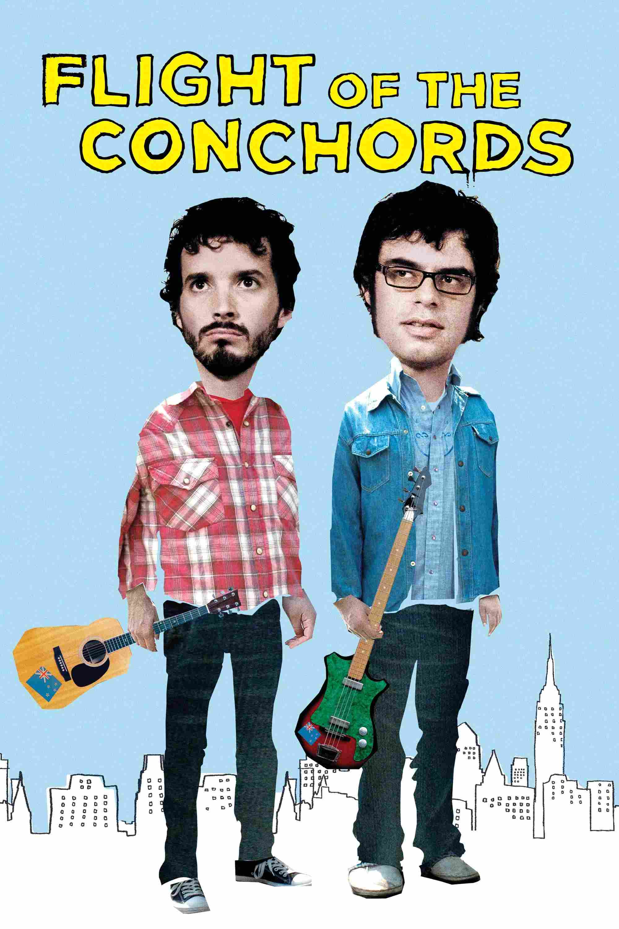 Poster chính thức của phim Phim Hài "Phi Đội Conchord (Phần 1)" (Flight of the Conchords - 2007), với sự tham gia của diễn viên Bret McKenzie và Jemaine Clement.