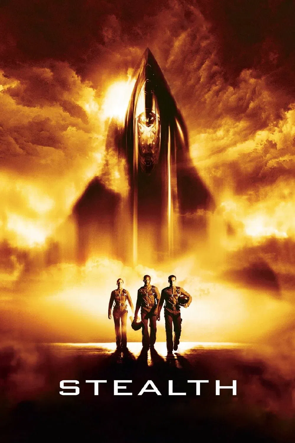 Poster chính thức của phim Phim Viễn Tưởng "Phi Đội Tàng Hình" (Stealth - 2005), với sự tham gia của diễn viên Josh Lucas và Jessica Biel.