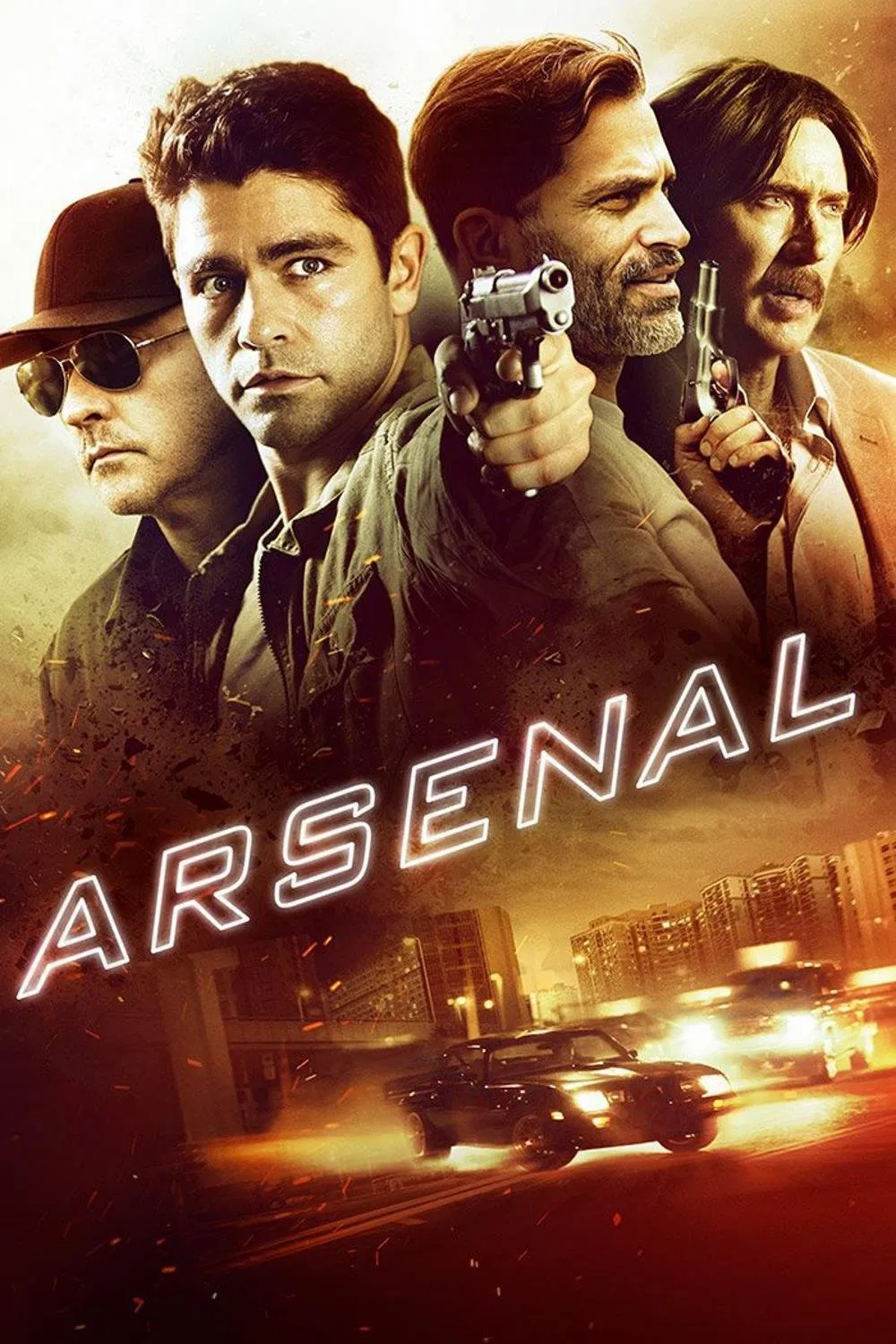 Poster chính thức của phim Phim Giật Gân, Phim Hình Sự "Phi Vụ Bắt Cóc" (Arsenal - 2017), với sự tham gia của diễn viên Nicolas Cage và John Cusack.