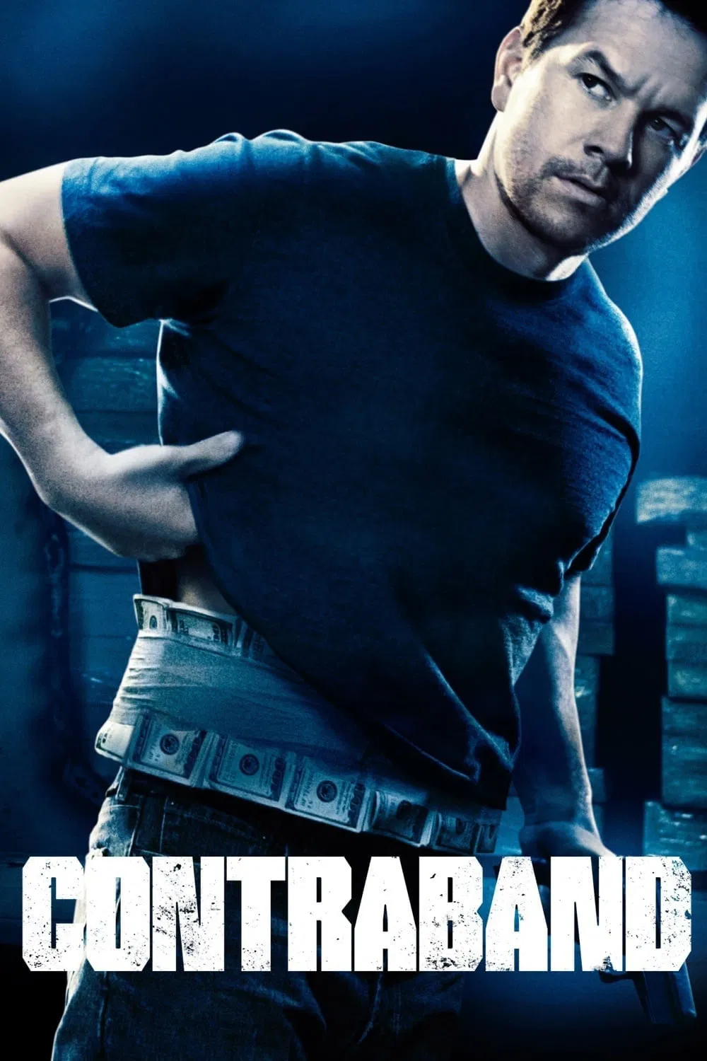 Poster chính thức của phim Phim Giật Gân, Phim Hành Động "Phi Vụ Ngầm" (Contraband - 2012), với sự tham gia của diễn viên Mark Wahlberg và Kate Beckinsale.