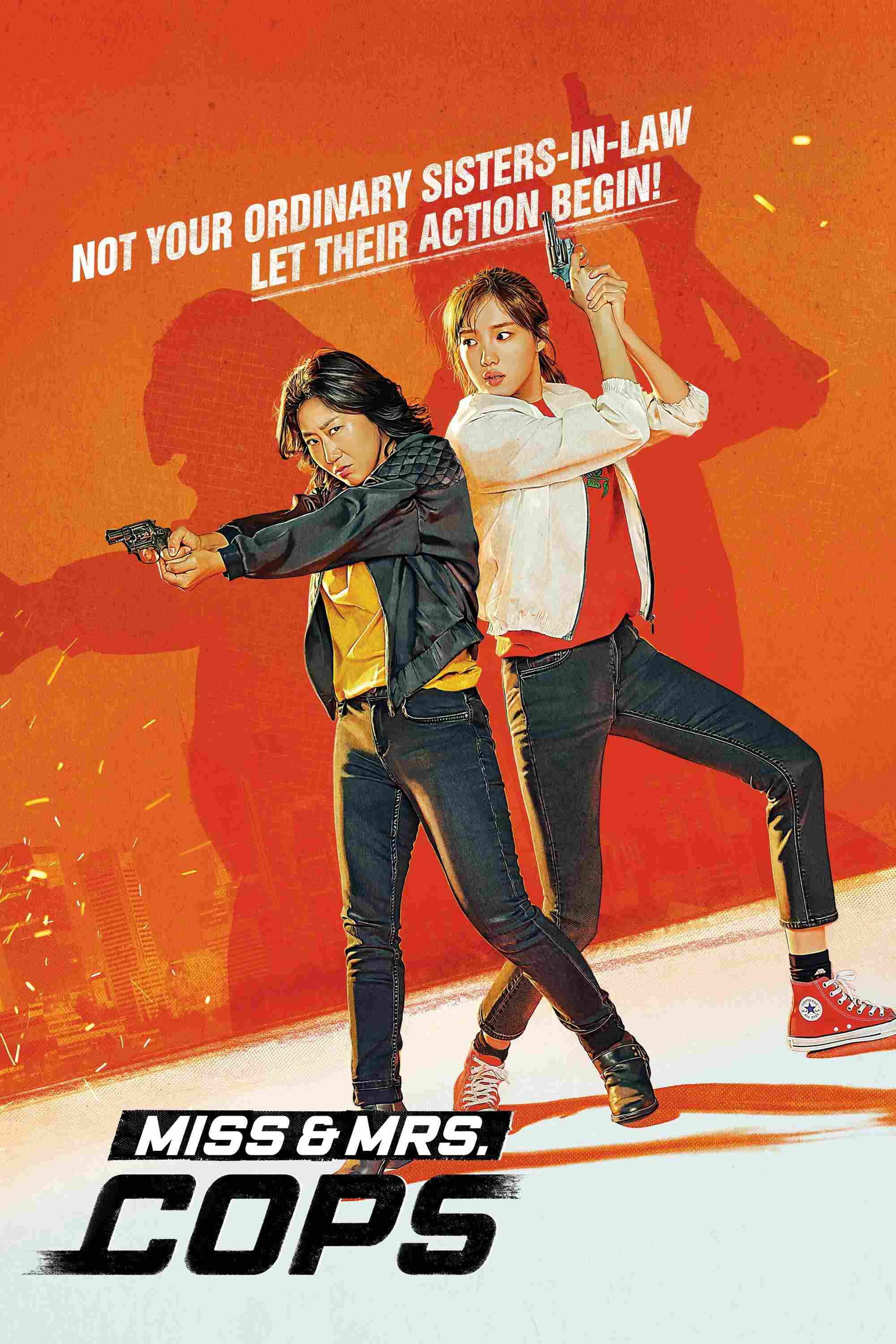 Poster chính thức của phim Phim Hành Động, Phim Hài "Phi Vụ Nữ Quyền" (Miss & Mrs. Cops - 2019), với sự tham gia của diễn viên Ra Mi-ran và Lee Sung-kyoung.