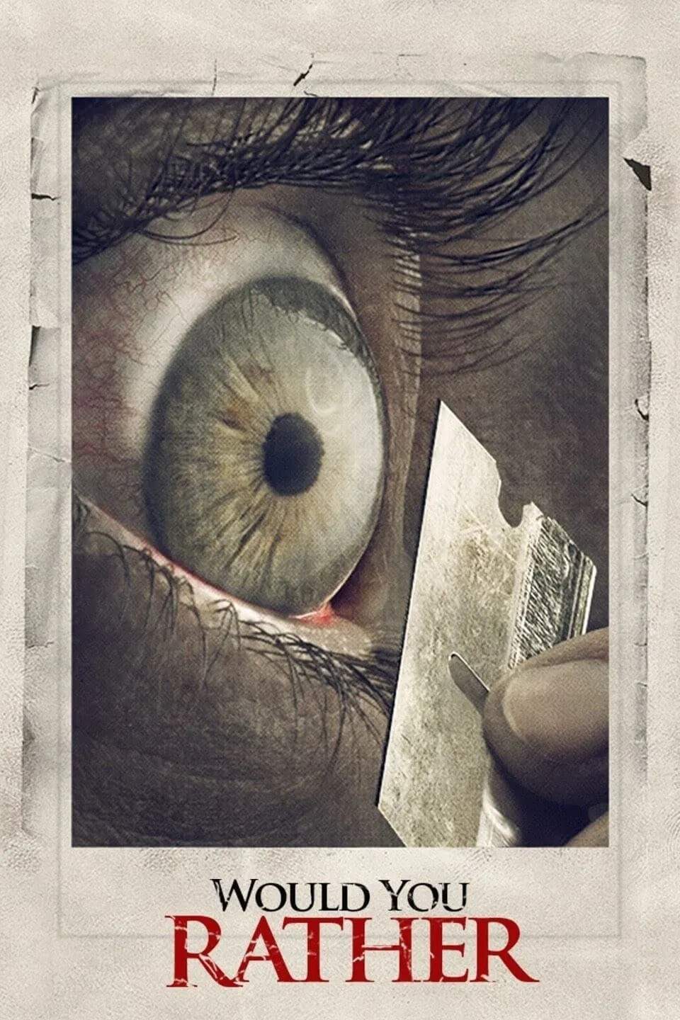 Poster chính thức của phim Phim Giật Gân, Phim Kinh Dị "Phim Trò Chơi Chết Chóc" (Would You Rather - 2013), với sự tham gia của diễn viên Brittany Snow và Jeffrey Combs.