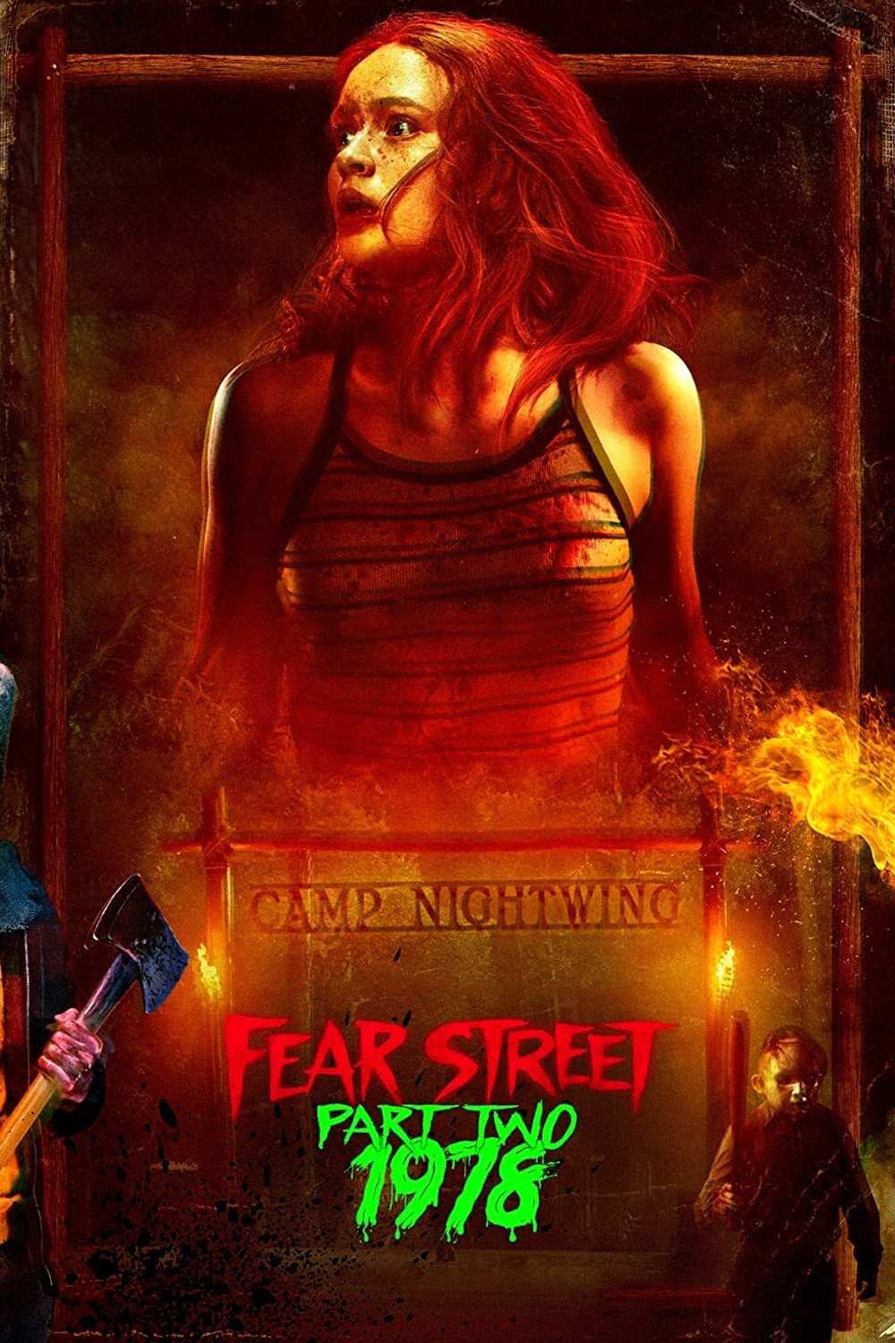 Poster chính thức của phim Phim Kinh Dị, Phim Bí Ẩn "Phố Fear Phần 2: 1978" (Fear Street: 1978 - 2021), với sự tham gia của diễn viên Sadie Sink và Emily Rudd.