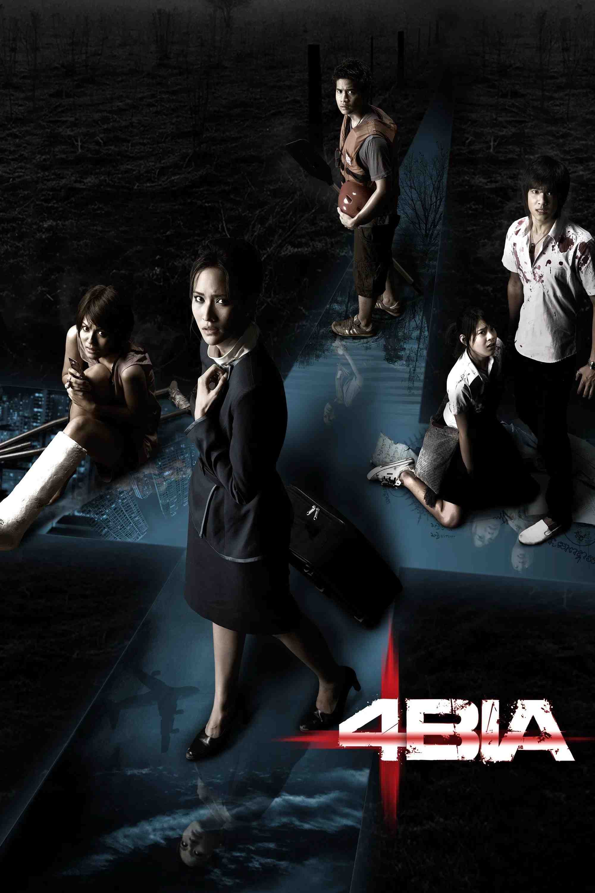 Poster chính thức của phim Phim Kinh Dị, Phim Giật Gân "Phobia" (4bia - 2008), với sự tham gia của diễn viên Chermarn Boonyasak và Maneerat Kam-Uan.