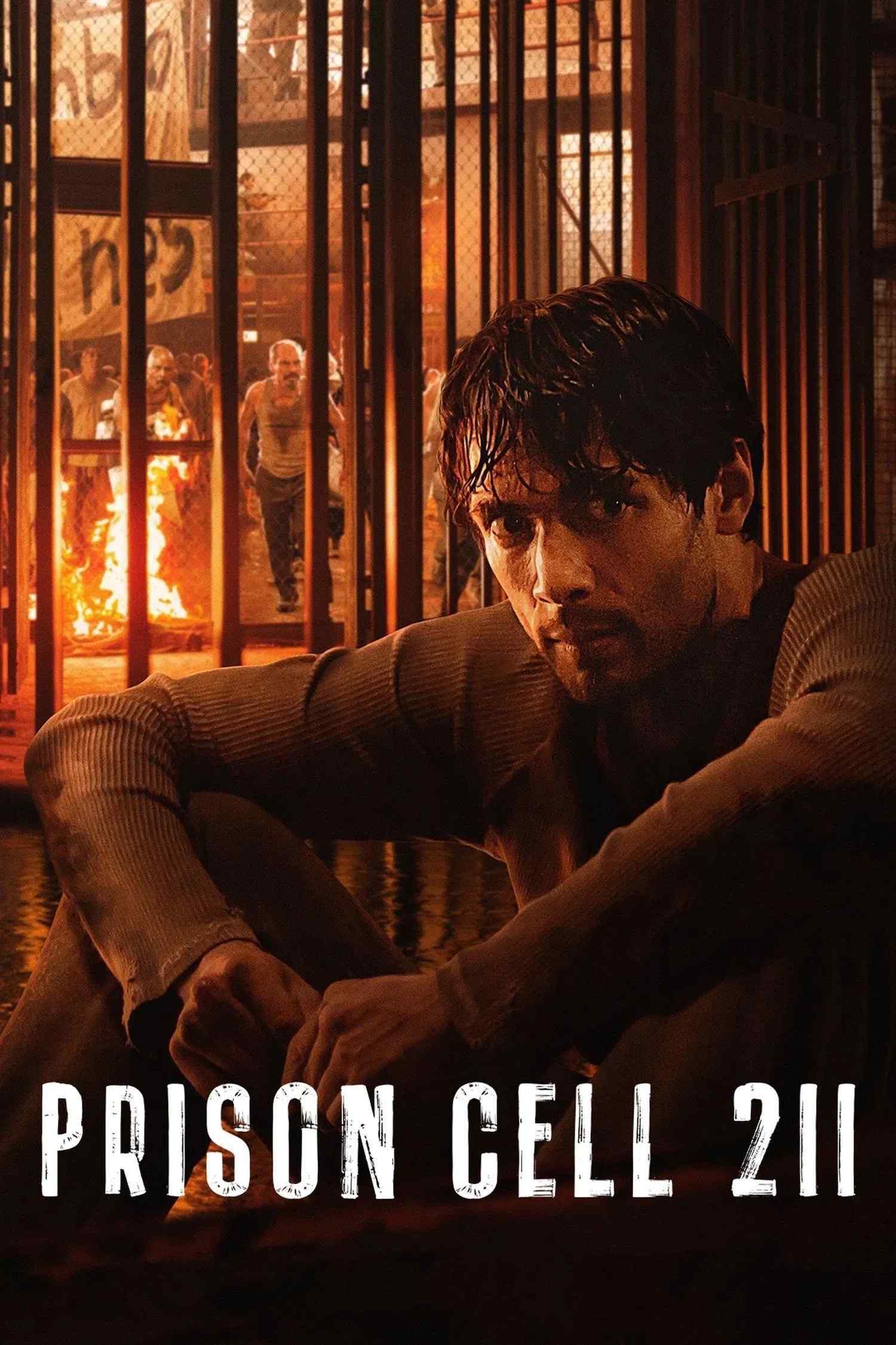 Poster chính thức của phim Phim Tâm Lý, Phim Hình Sự "Phòng Giam 211" (Prison Cell 211 - 2025), với sự tham gia của diễn viên Diego Calva và Noé Hernández.