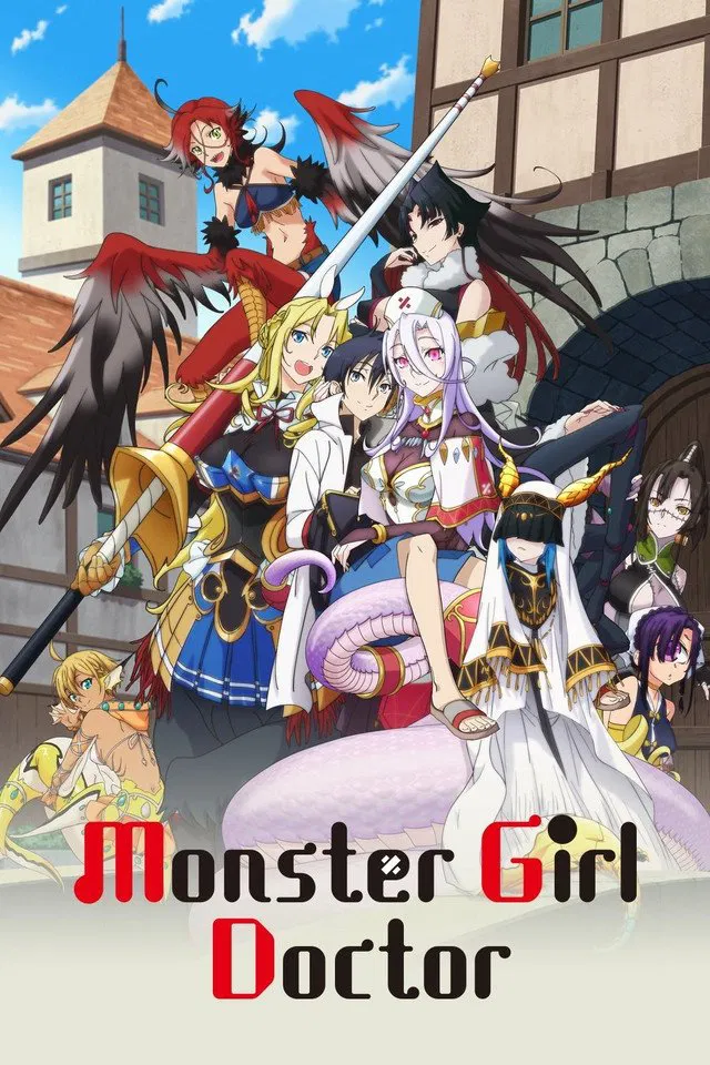 Poster chính thức của phim Phim Hoạt Hình, Phim Hài "Phòng Khám Y Khoa Cho Quái Vật" (Monster Girl Doctor - 2020), với sự tham gia của diễn viên Shunichi Toki và Saori Onishi.