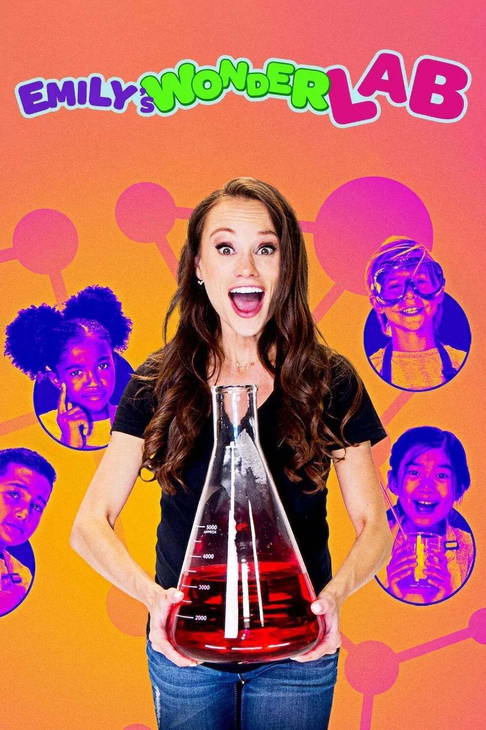 Poster chính thức của phim Phim Gia Đình, Phim Thiếu Nhi "Phòng thí nghiệm diệu kỳ của Emily" (Emily's Wonder Lab - 2020), với sự tham gia của diễn viên Emily Calandrelli và Kennedi Lynn Butler.
