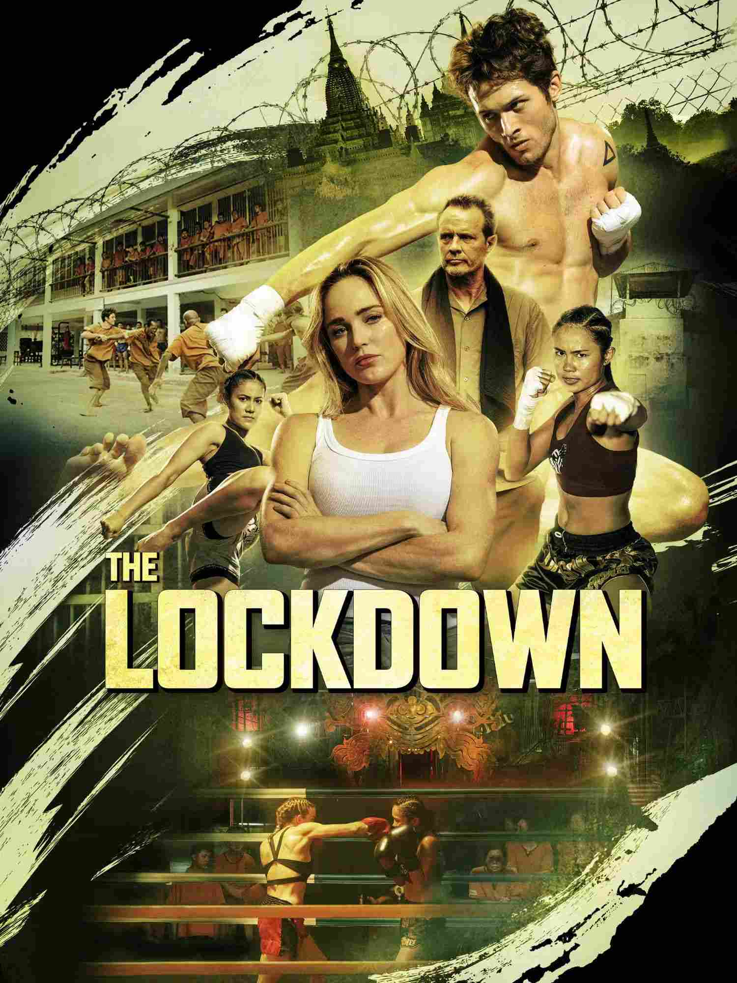 Poster chính thức của phim Phim Hành Động "Phong Tỏa" (The Lockdown - 2024), với sự tham gia của diễn viên Caity Lotz và Leo Howard.