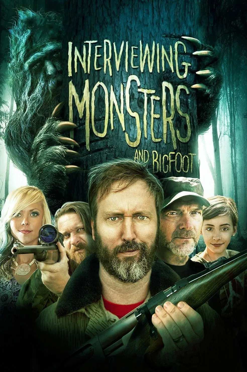 Poster chính thức của phim Phim Hài "Phỏng Vấn Quái Vật" (Interviewing Monsters and Bigfoot - 2019), với sự tham gia của diễn viên Tom Green và Les Stroud.